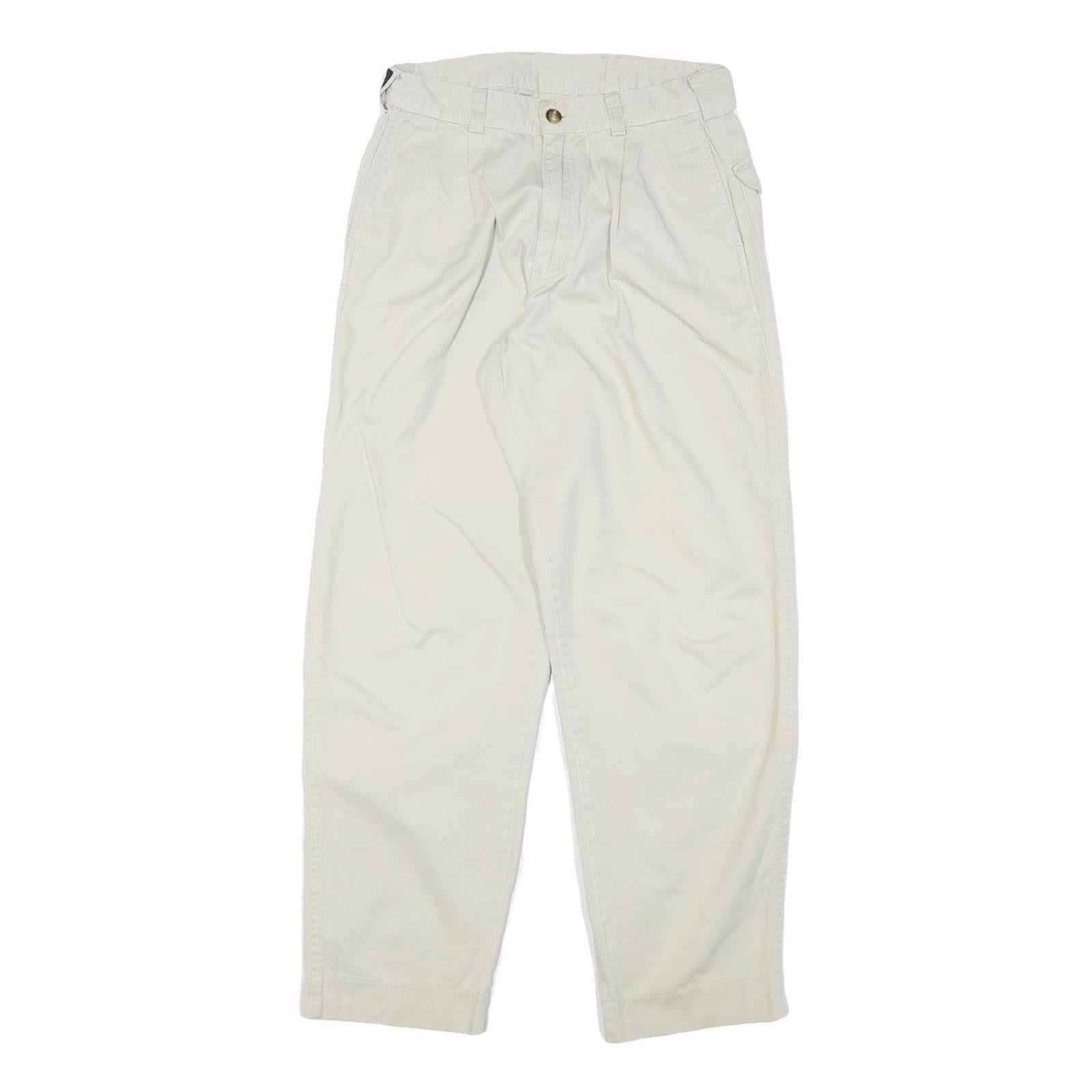NAUTICA Womens Cotton Blend White Relaxed Straight Trousers W25 L27 Casual Wear Refurbished - N/A refurbished available on Cerqular