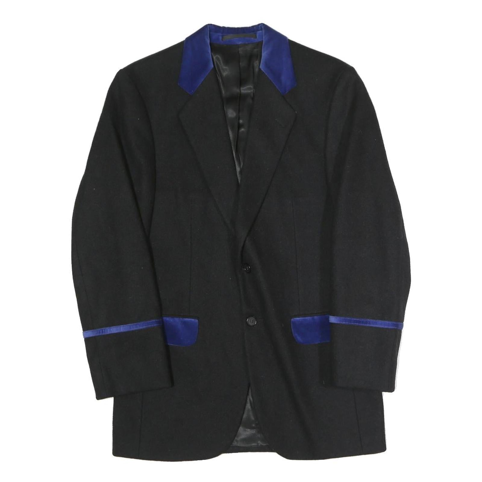 Buy Mens Black & Blue Classic Button Jacket L Polyester Blend Plain Refurbished - $48.09 Mens Black & Blue Classic Button Jacket L Polyester Blend Plain Refurbished - N/A refurbished available on Cerqular