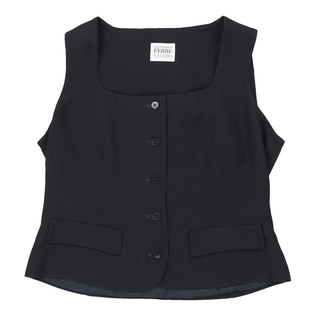 Gianfranco Ferre Waistcoat - Medium Black Cotton Blend | Size: medium Refurbished - N/A (Preloved Designer is not a specific brand, it refurbished available on Cerqular