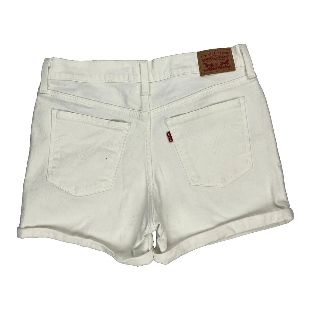Buy Levis Denim Shorts - 32W UK 12 White Cotton Refurbished - $26.79 Levis Denim Shorts - 32W UK 12 White Cotton Refurbished - Thrifted (note: this is a term often used to describe second- refurbished available on Cerqular