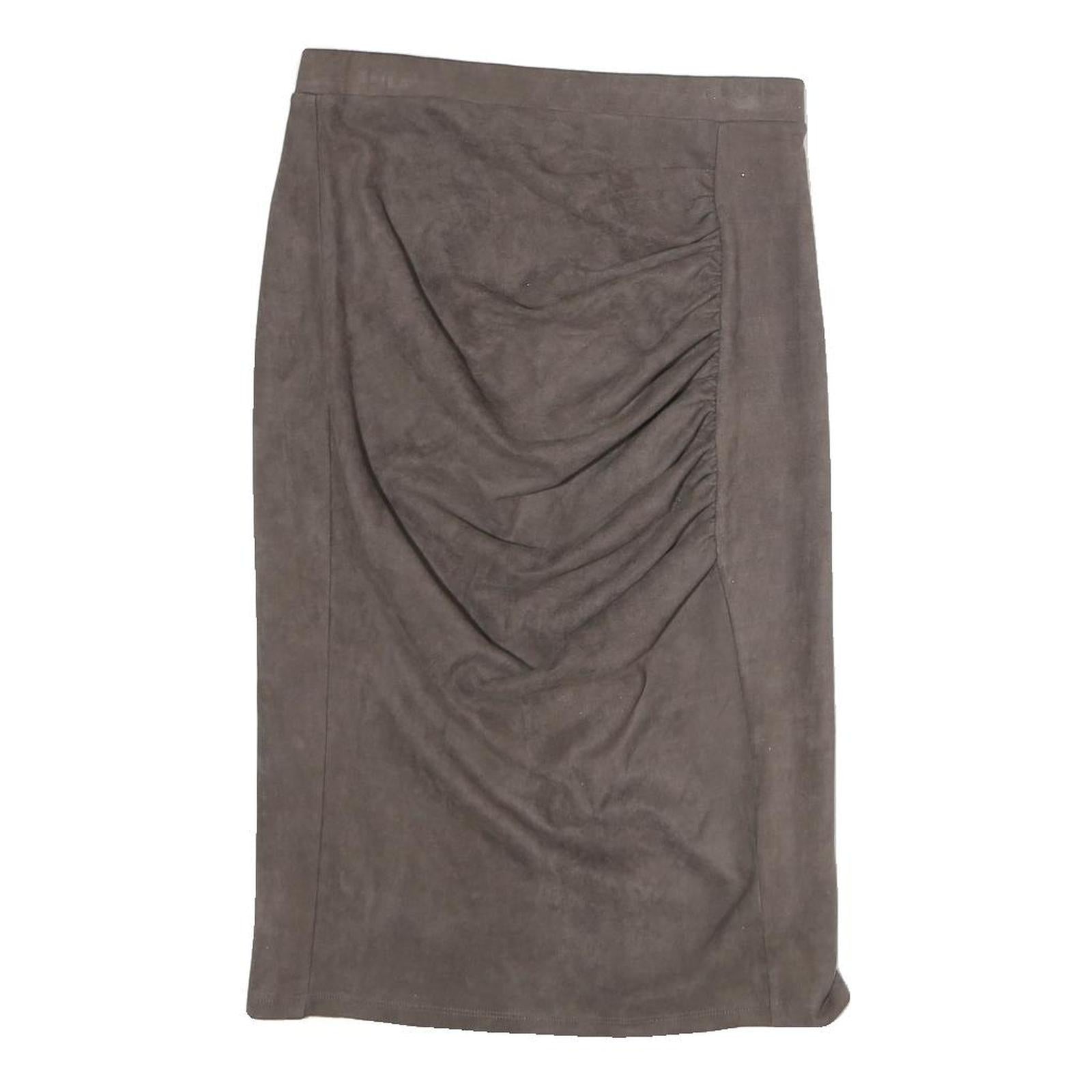 MAX MARA Womens Brown Pencil Knee Length Cotton Blend Skirt M Elegant Ruched Refurbished - N/A refurbished available on Cerqular