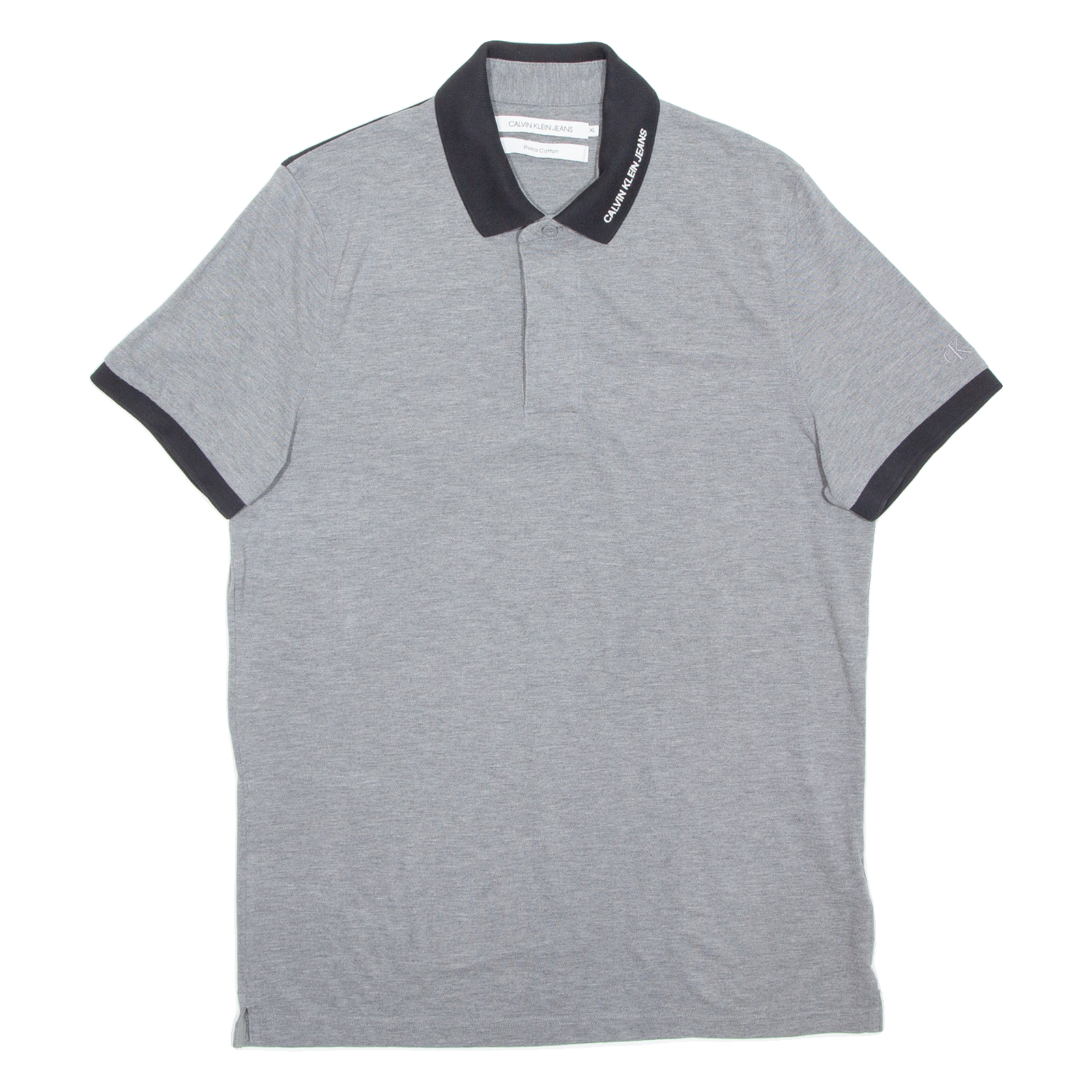 CALVIN KLEIN JEANS Mens Polo Shirt Grey XL Refurbished - N/A refurbished available on Cerqular
