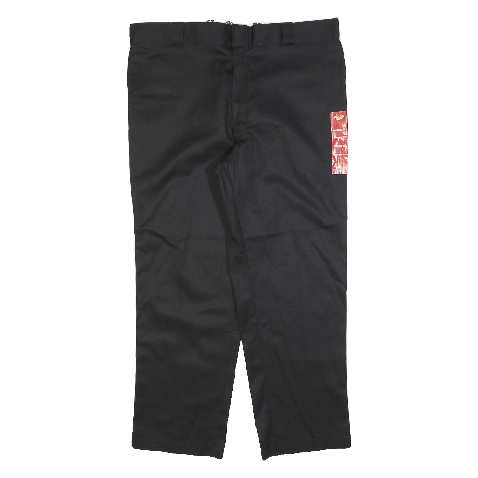 DICKIES Mens Black Regular Fit Straight Trousers W42 L30 Work Wear Durable Zip Refurbished - N/A refurbished available on Cerqular