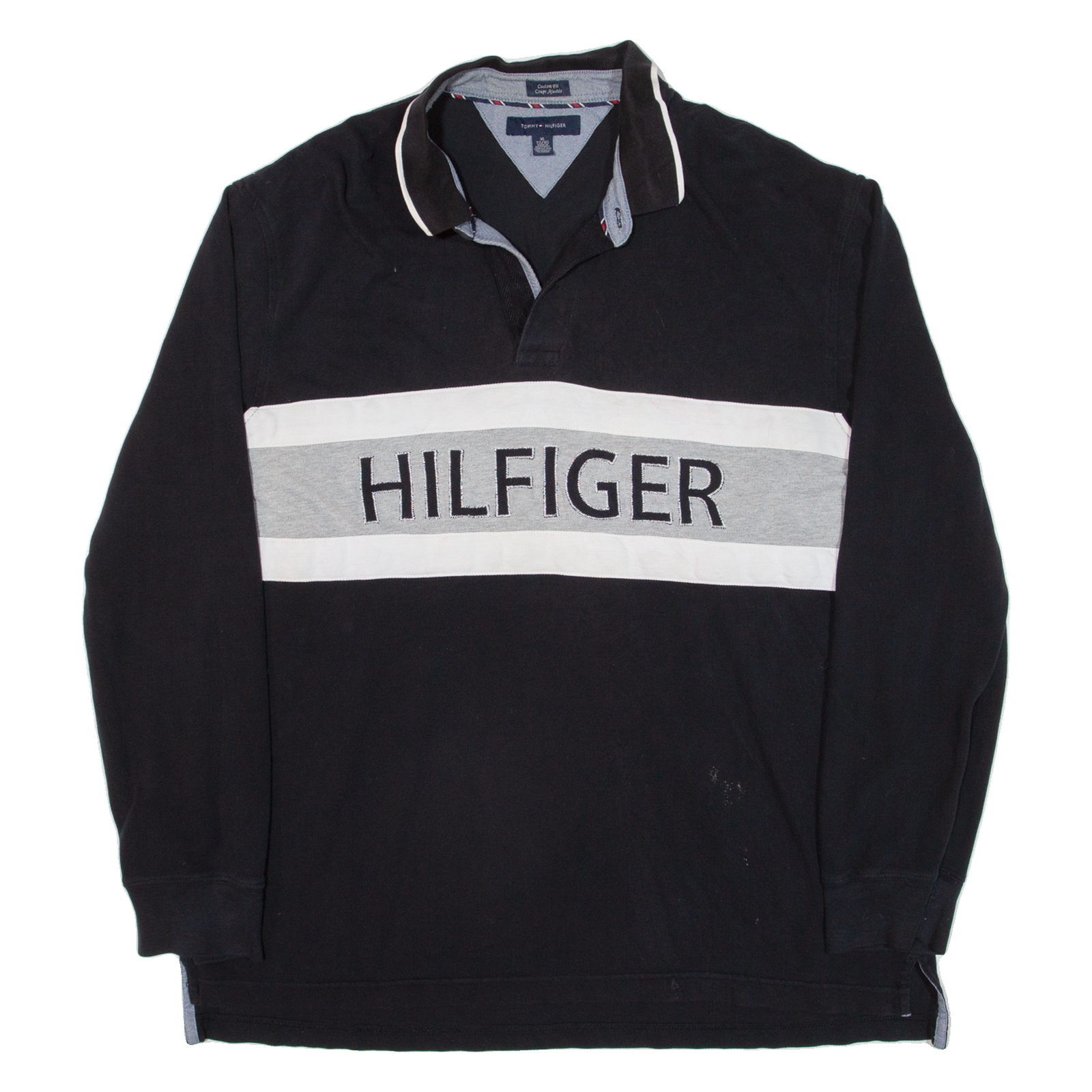 TOMMY HILFIGER Mens Polo Shirt Black Long Sleeve XL Refurbished - N/A refurbished available on Cerqular