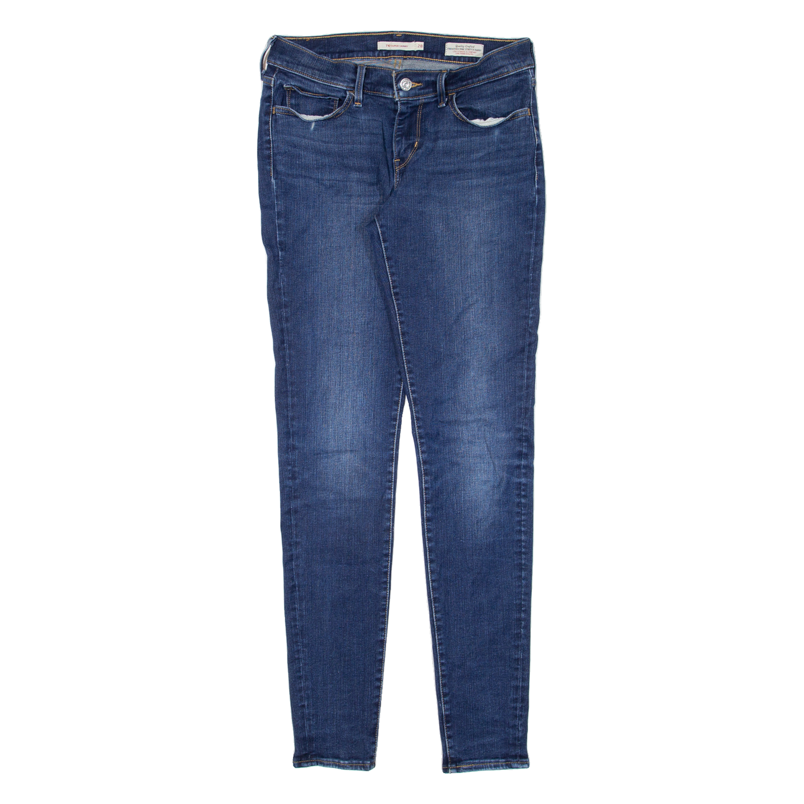 LEVI'S 710 Womens Jeans Blue Slim Skinny W28 L32 Refurbished - N/A refurbished available on Cerqular