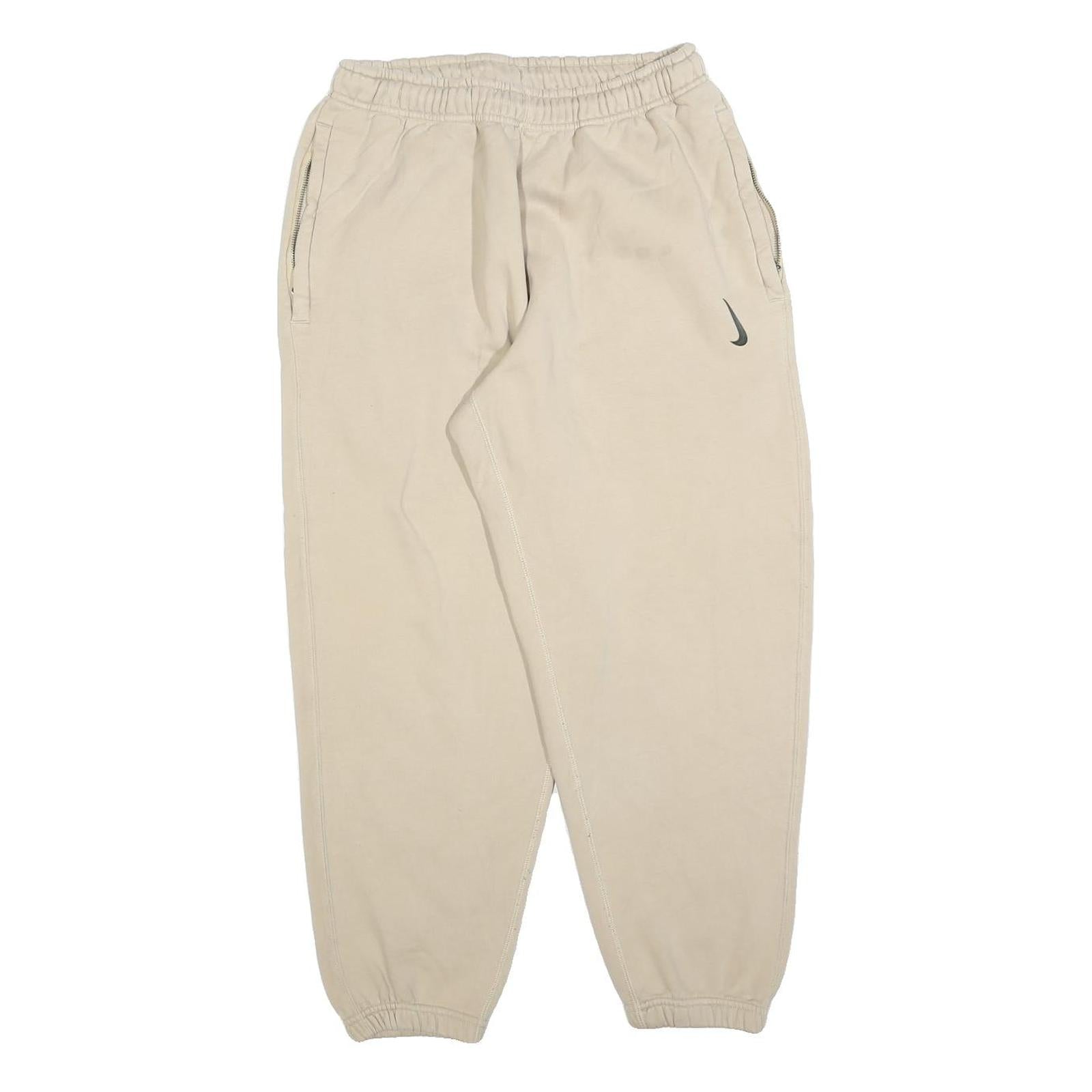 NIKE Womens Joggers Beige Cotton Blend Regular Tapered M W26 L25 Casual Comfort Refurbished - N/A refurbished available on Cerqular