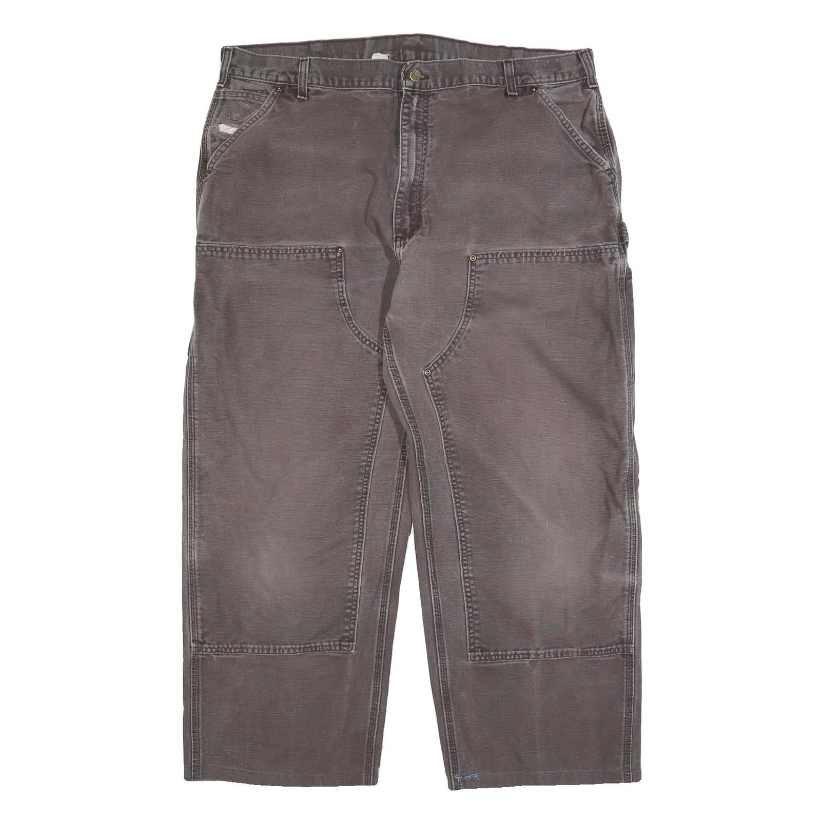 CARHARTT Mens Cotton Relaxed Tapered Brown W40 L27 Workwear Utility Trousers Refurbished - N/A refurbished available on Cerqular