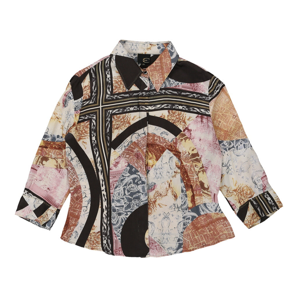 Just Cavalli Patterned Shirt - Large Multicoloured Silk | Size: large Refurbished - N/A (Preloved Designer is not a specific brand, it refurbished available on Cerqular