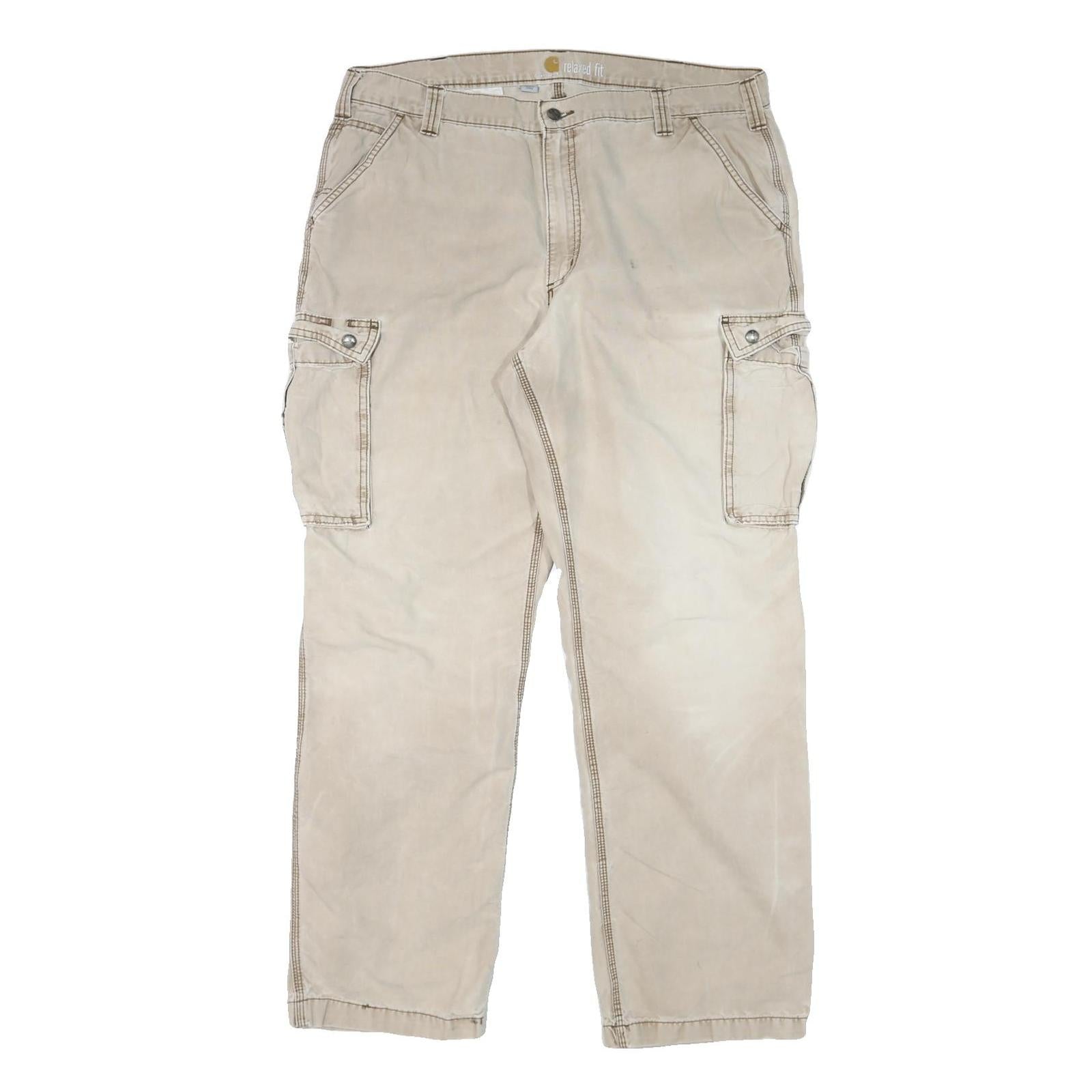 Buy CARHARTT Mens Cotton Blend Beige Relaxed Cargo Trousers W39 L32 Workwear Zip Refurbished - $49.39 CARHARTT Mens Cotton Blend Beige Relaxed Cargo Trousers W39 L32 Workwear Zip Refurbished - N/A refurbished available on Cerqular