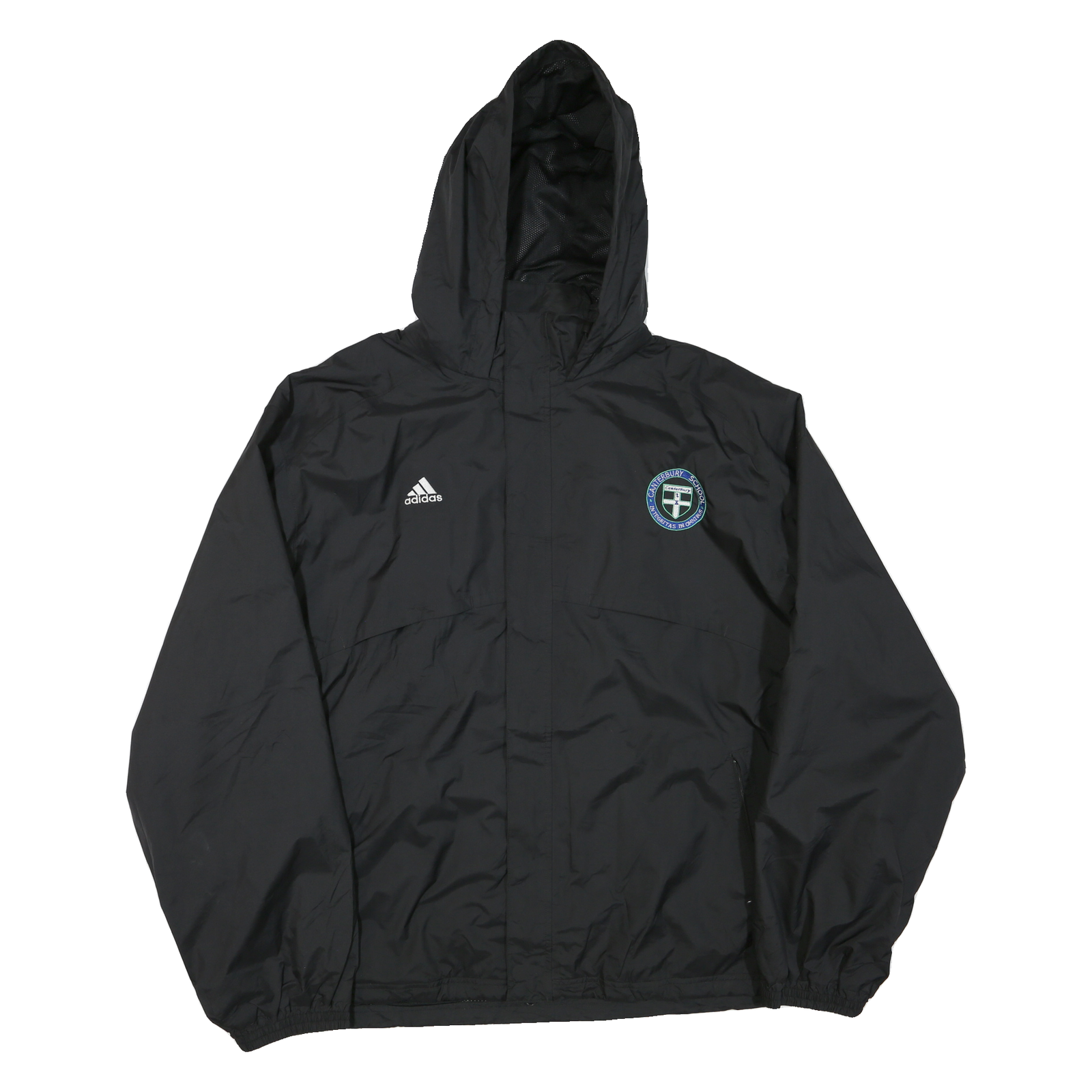 ADIDAS Mens Black Track Jacket 2XL Polyester Blend Hooded Zip Casual Sportswear Refurbished - N/A refurbished available on Cerqular