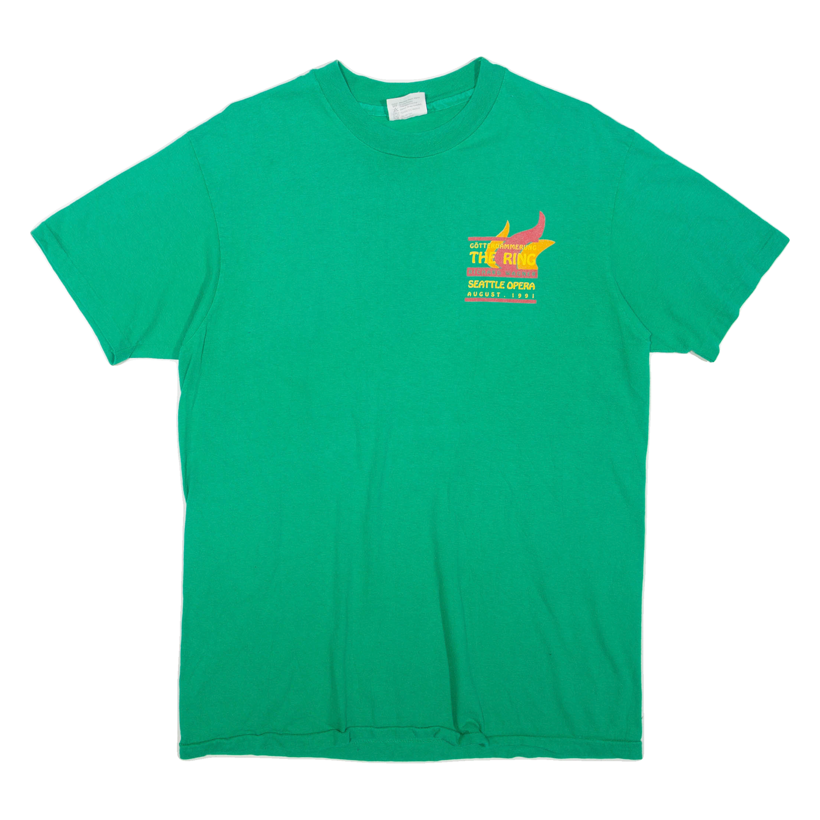 HANES Seattle Opera Mens T-Shirt Green USA L Refurbished - N/A refurbished available on Cerqular