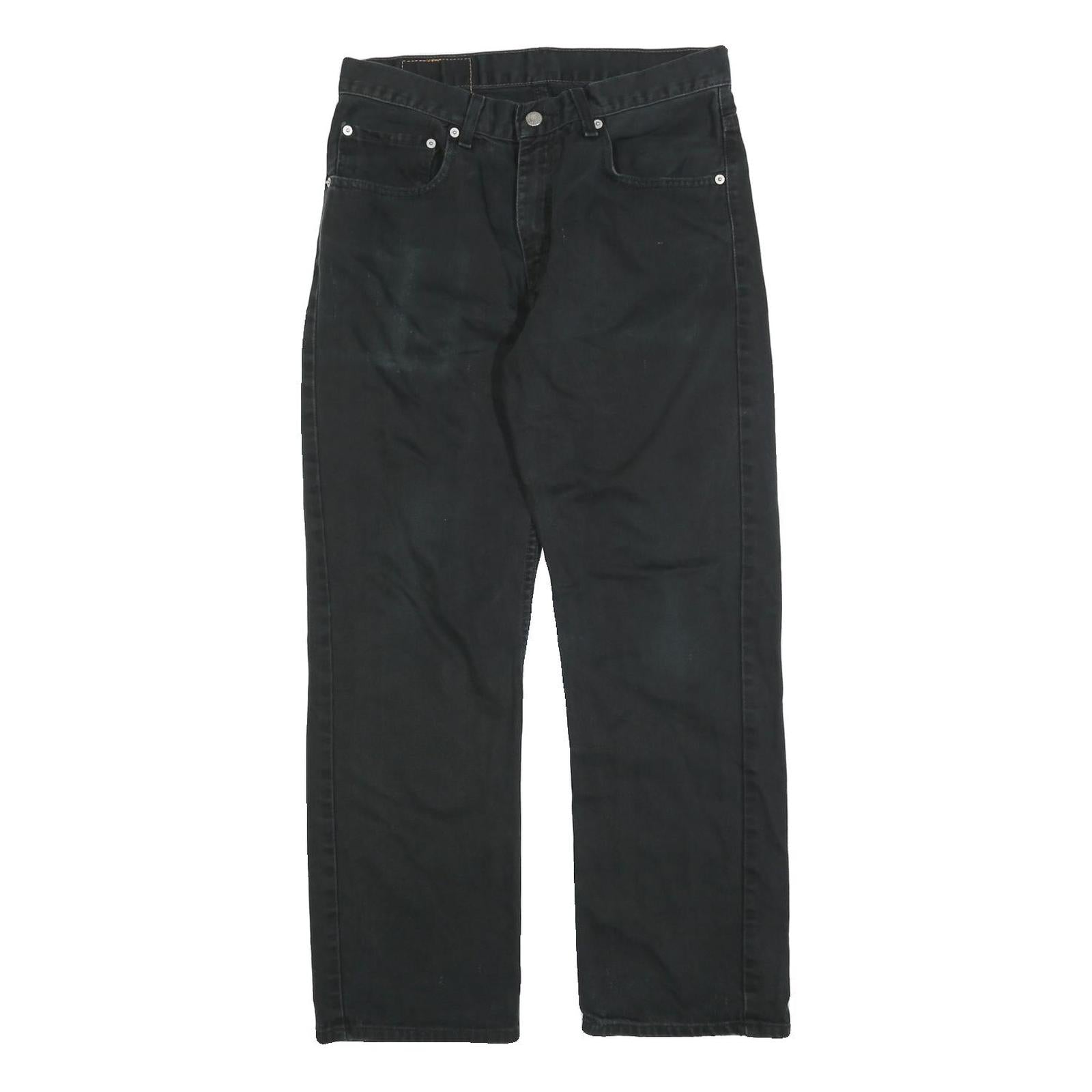 LEVI'S 752 Mens Black Regular Straight Denim W30 L27 Classic Cotton Zip Jeans Refurbished - N/A refurbished available on Cerqular