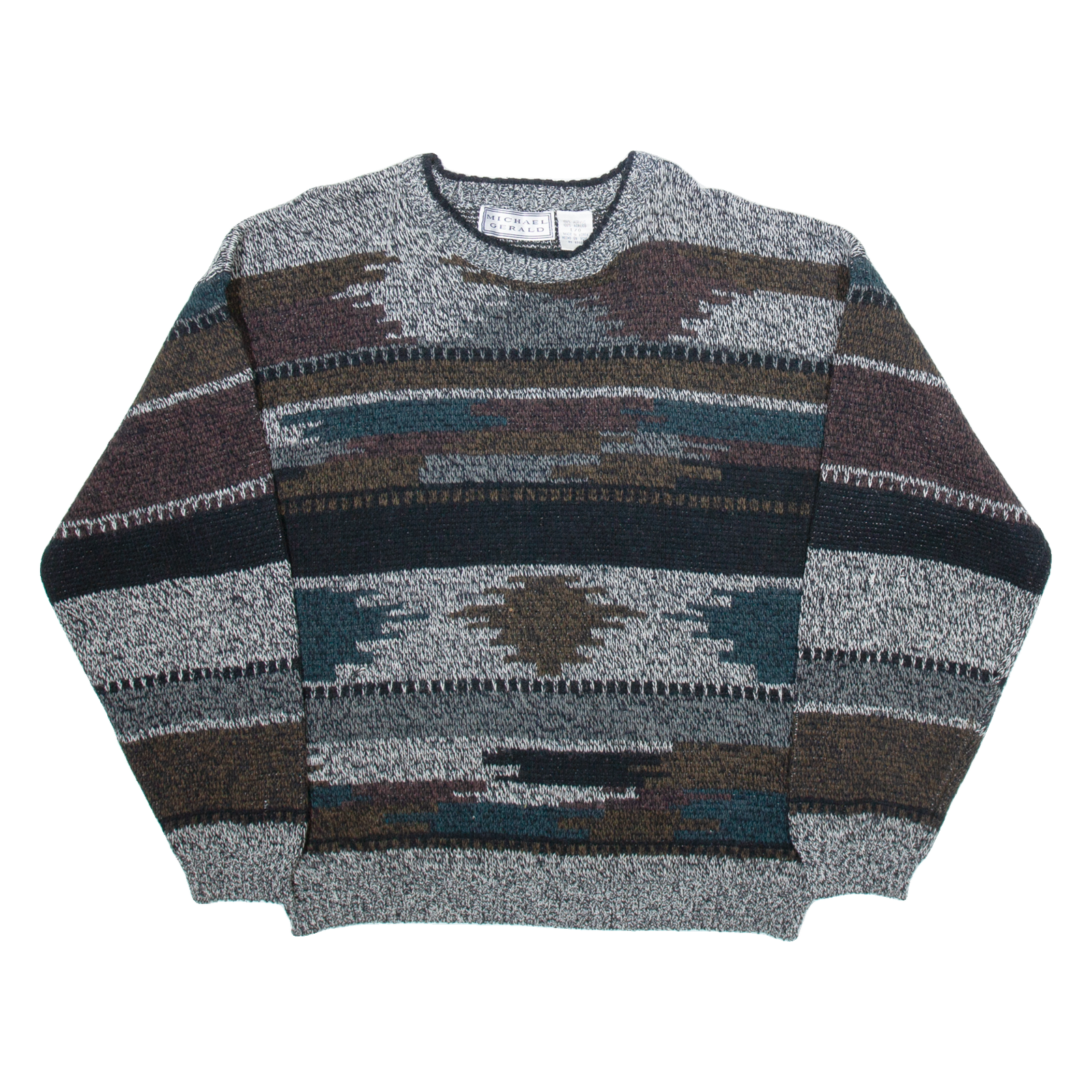 Buy MICHAEL GERALD Mens Patterned Jumper Grey Colourblock Tight Knit L Refurbished - $31.19 MICHAEL GERALD Mens Patterned Jumper Grey Colourblock Tight Knit L Refurbished - N/A refurbished available on Cerqular