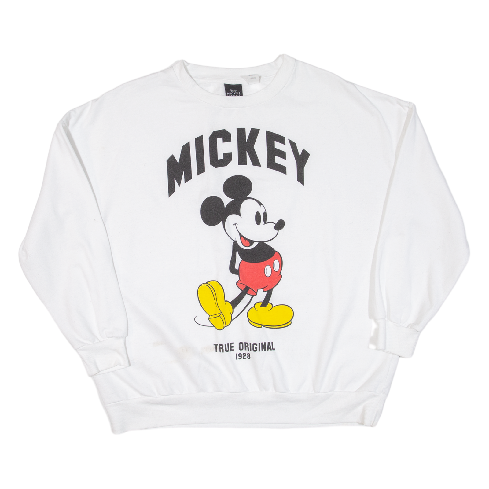 DISNEY Mickey Mouse Womens Sweatshirt White M Refurbished - N/A refurbished available on Cerqular