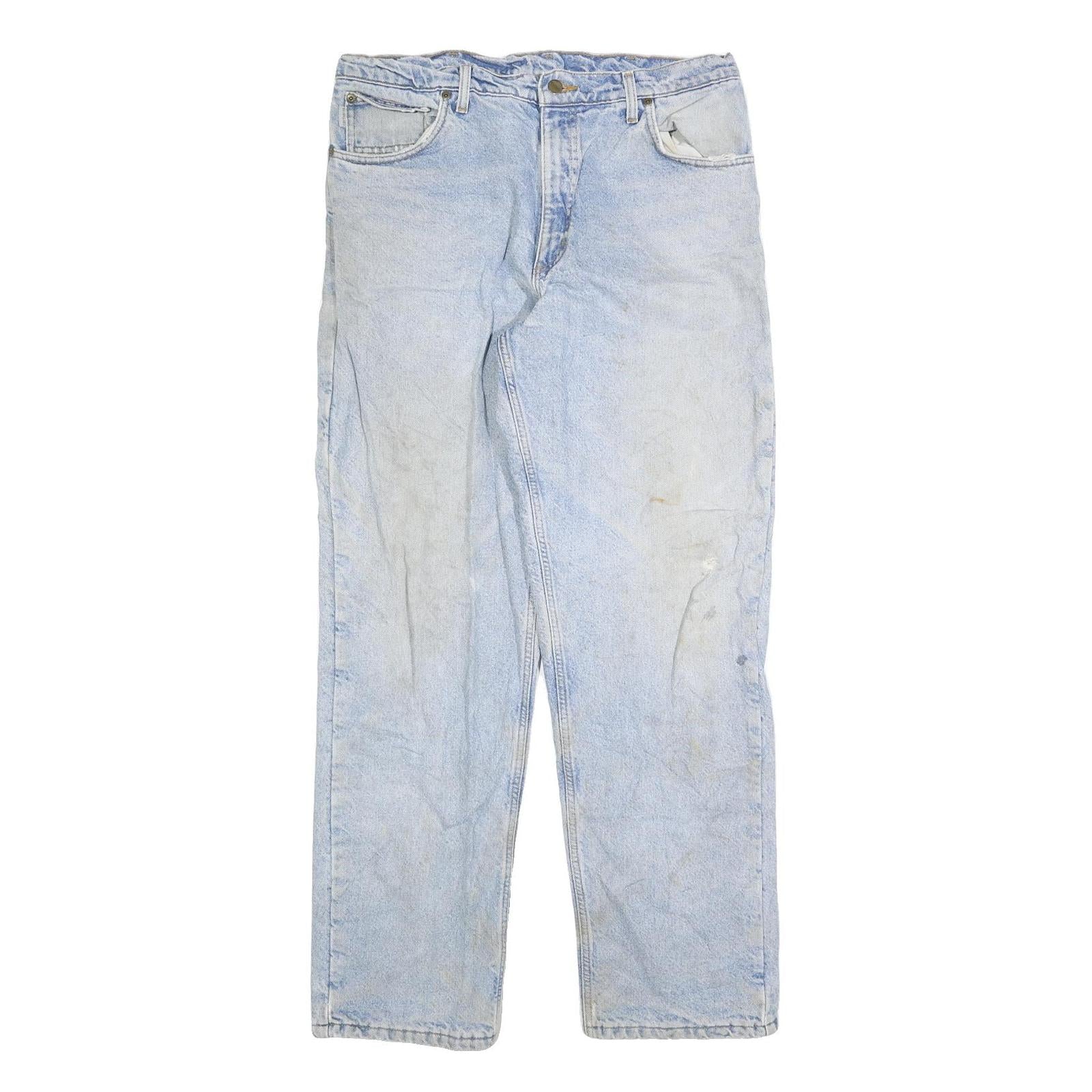 CARHARTT Mens Regular Fit Light Blue Denim Jeans W36 L34 Classic Zip Closure Refurbished - N/A refurbished available on Cerqular