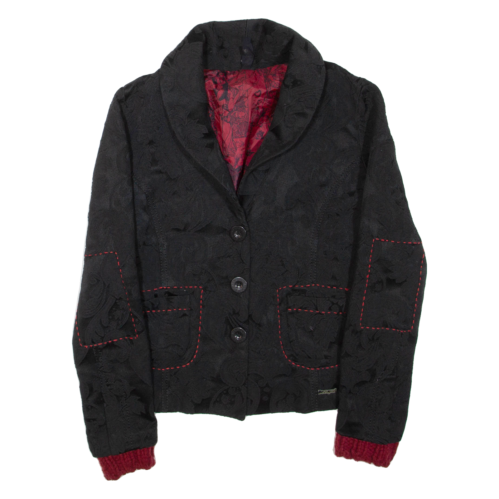 DESIGUAL Womens Blazer Jacket Black M Refurbished - N/A refurbished available on Cerqular