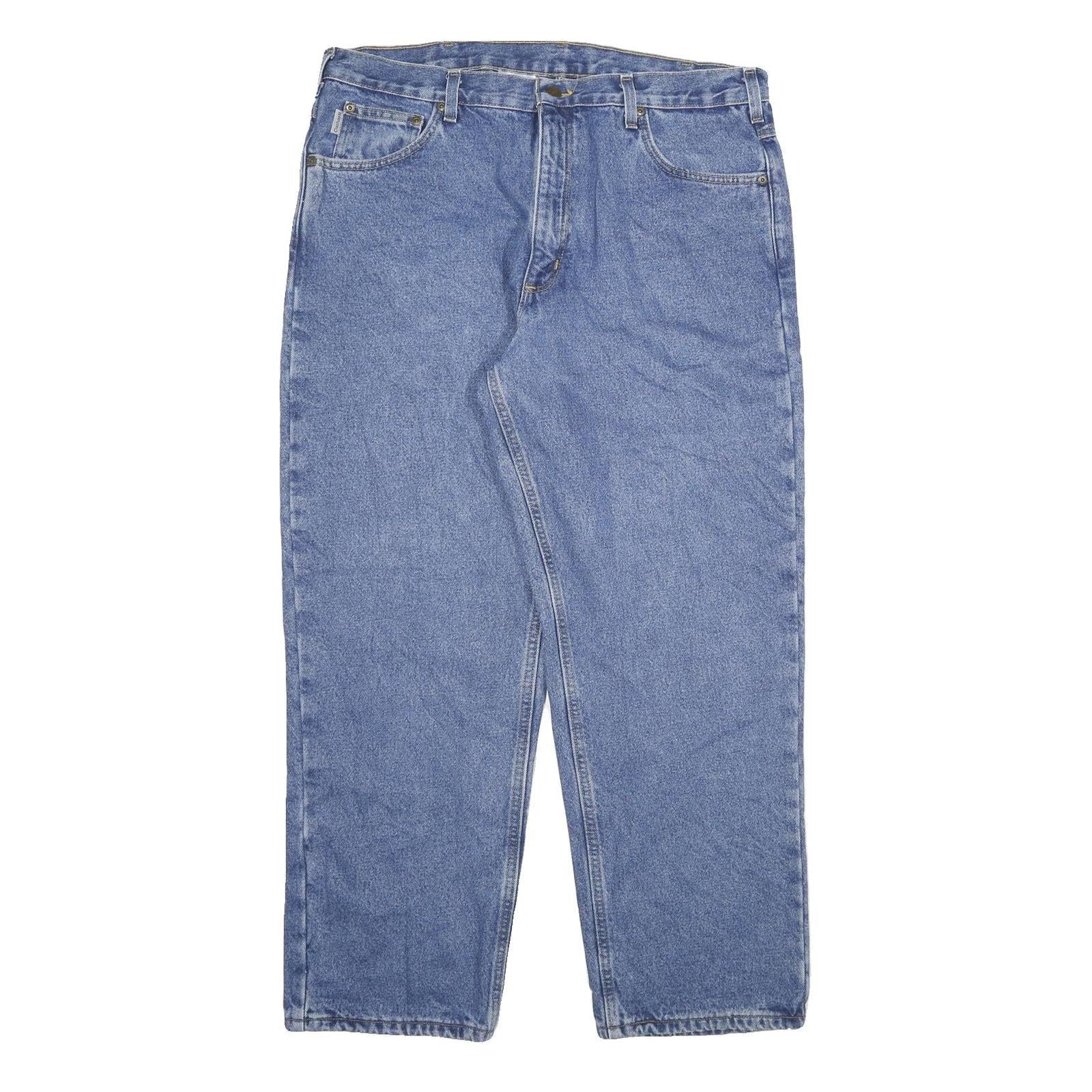 Buy CARHARTT Mens Relaxed Fit Straight Denim Light Blue Zip Jeans W36 L30 Durable Refurbished - $57.19 CARHARTT Mens Relaxed Fit Straight Denim Light Blue Zip Jeans W36 L30 Durable Refurbished - N/A refurbished available on Cerqular
