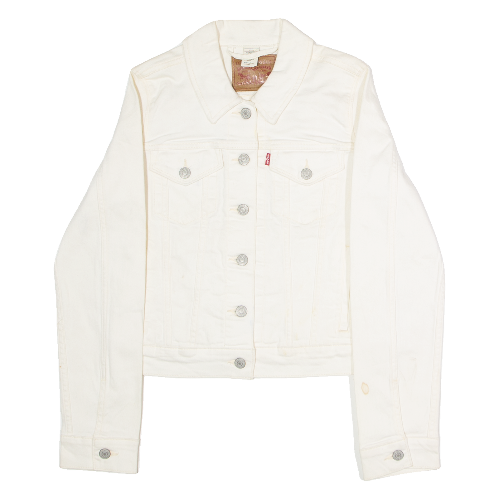 LEVI'S Womens Denim Jacket White S Refurbished - N/A refurbished available on Cerqular