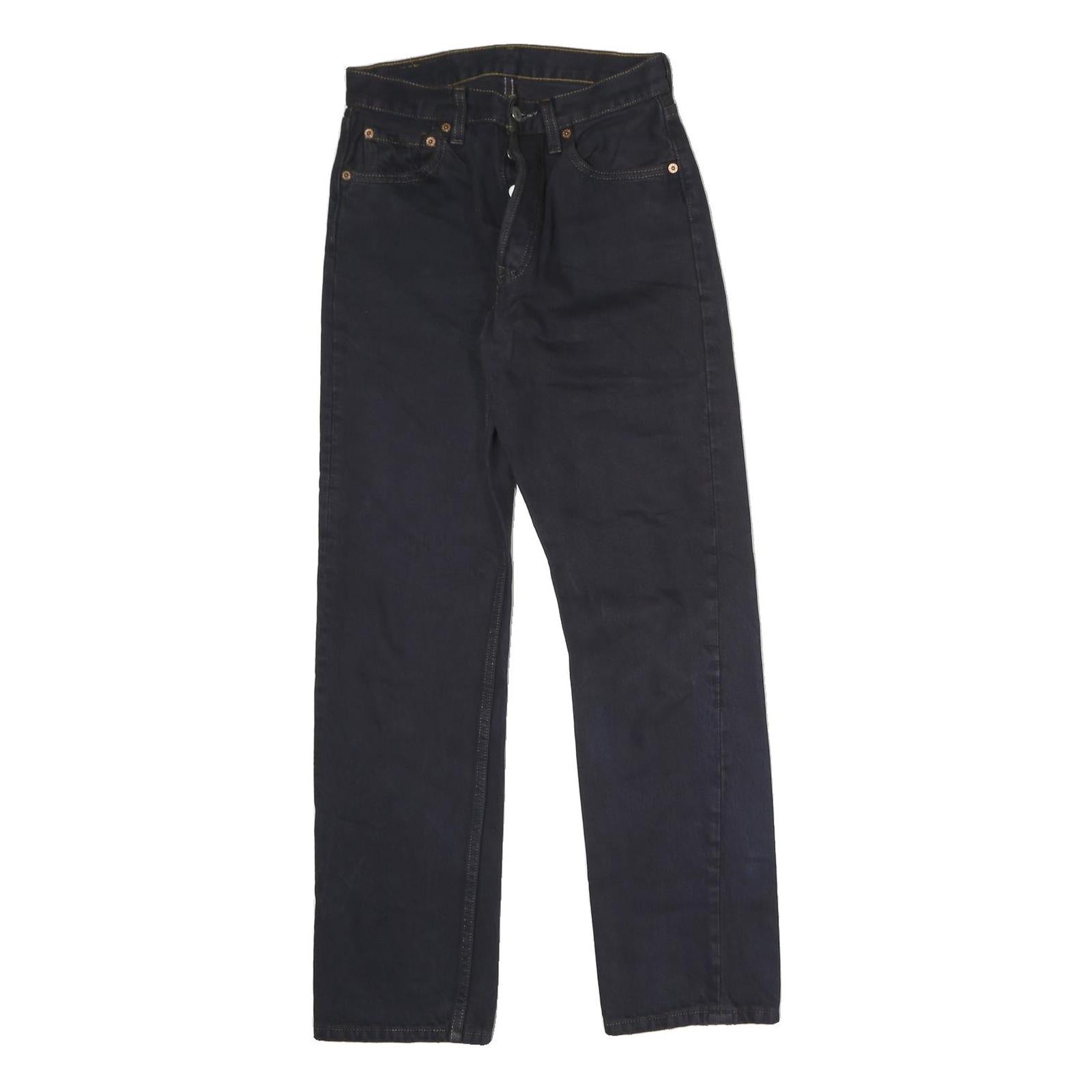 LEVI'S Mens Jeans Black Regular Straight Denim W26 L27 Classic Button Fly Refurbished - N/A refurbished available on Cerqular