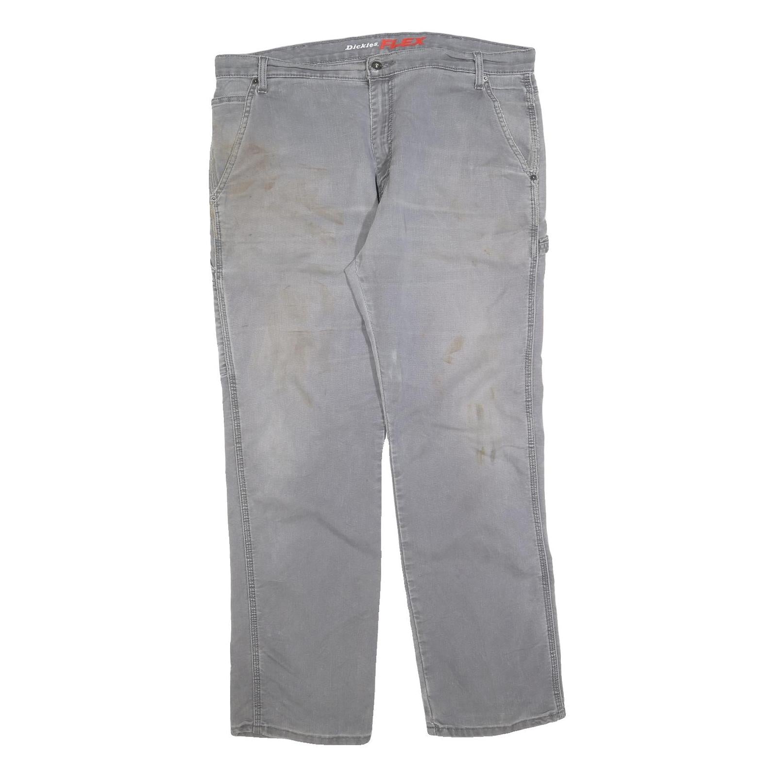 DICKIES Mens Grey Relaxed Straight Denim W38 L32 Workwear Zip Closure Refurbished - N/A refurbished available on Cerqular