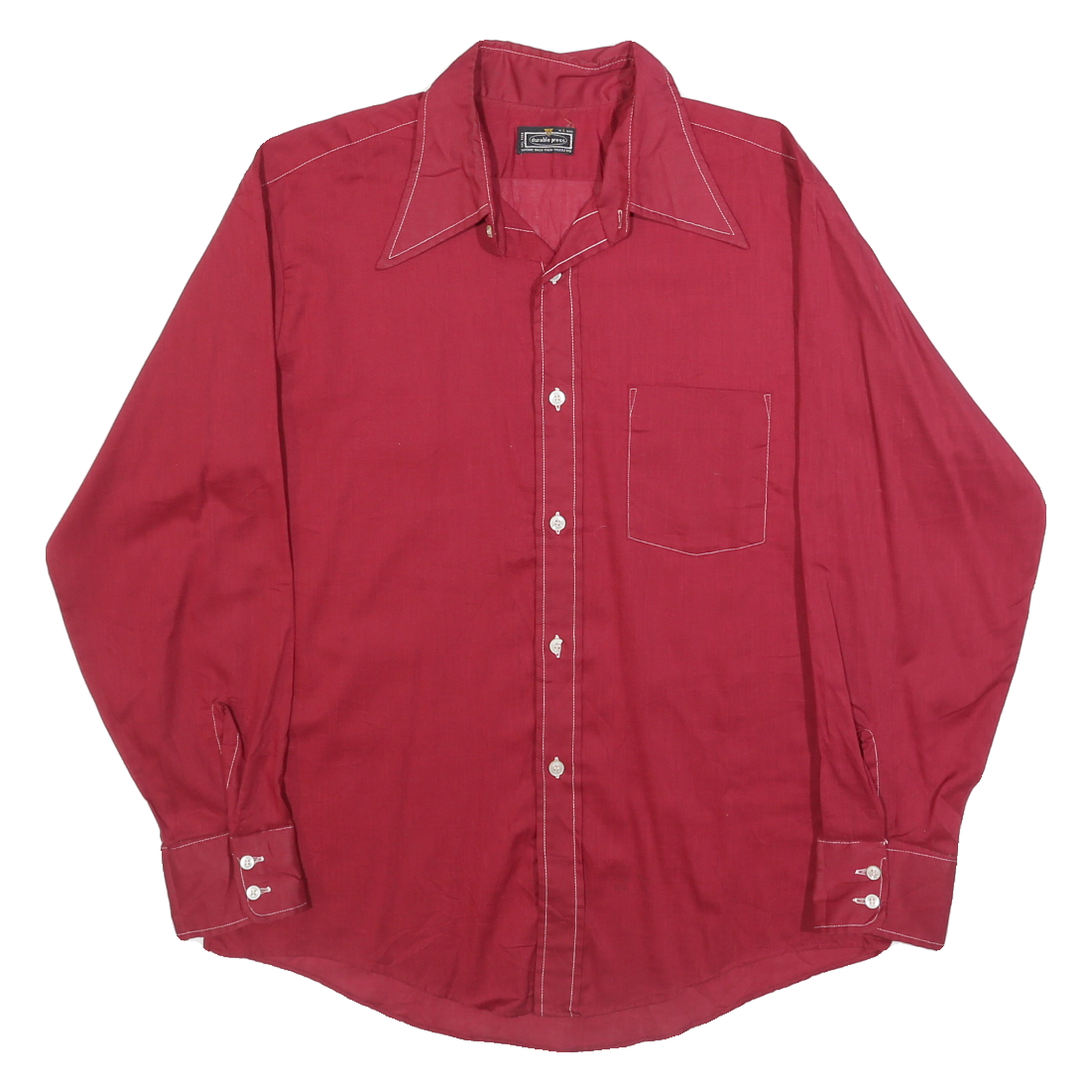 Buy DOUBLE PRESS Mens Red Shirt L Cotton Blend Classic Fit Casual Button Shirt Refurbished - $15.59 DOUBLE PRESS Mens Red Shirt L Cotton Blend Classic Fit Casual Button Shirt Refurbished - N/A refurbished available on Cerqular