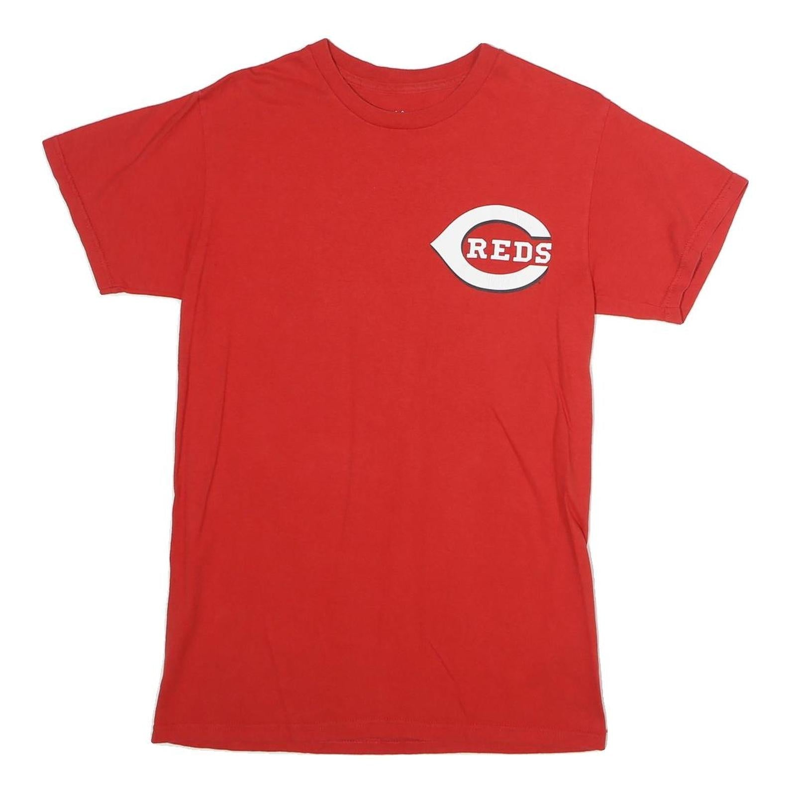 Buy MAJESTIC Mens Red Reds Graphic T-Shirt S Short Sleeve Crew Neck Sports Logo Refurbished - $19.49 MAJESTIC Mens Red Reds Graphic T-Shirt S Short Sleeve Crew Neck Sports Logo Refurbished - N/A refurbished available on Cerqular