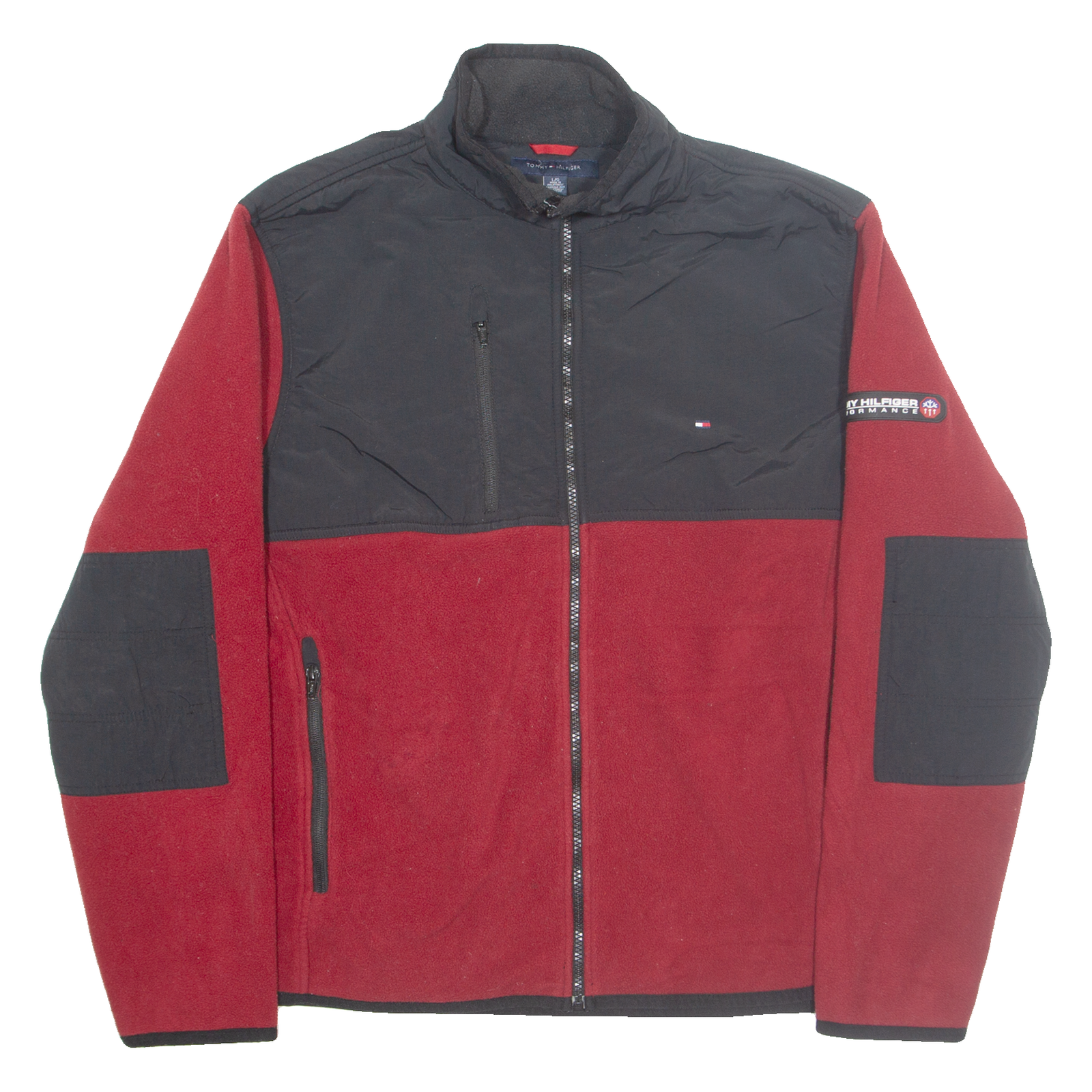 Buy TOMMY HILFIGER Mens Fleece Jacket Red Colourblock L Refurbished - $50.69 TOMMY HILFIGER Mens Fleece Jacket Red Colourblock L Refurbished - N/A refurbished available on Cerqular
