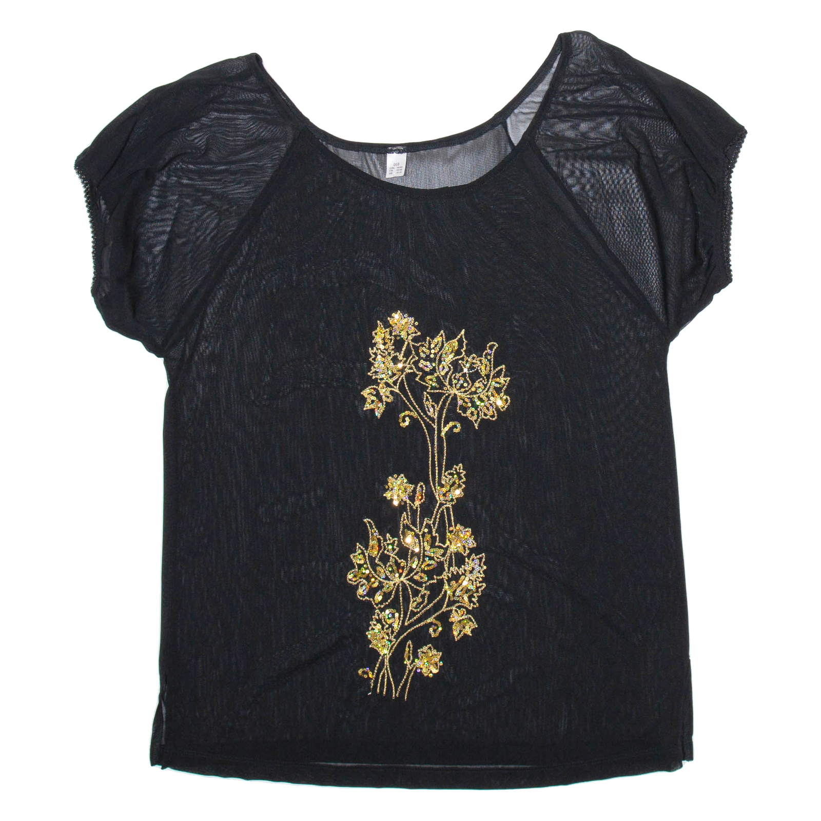 Womens Printed Top Black Viscose Floral M Refurbished - N/A refurbished available on Cerqular