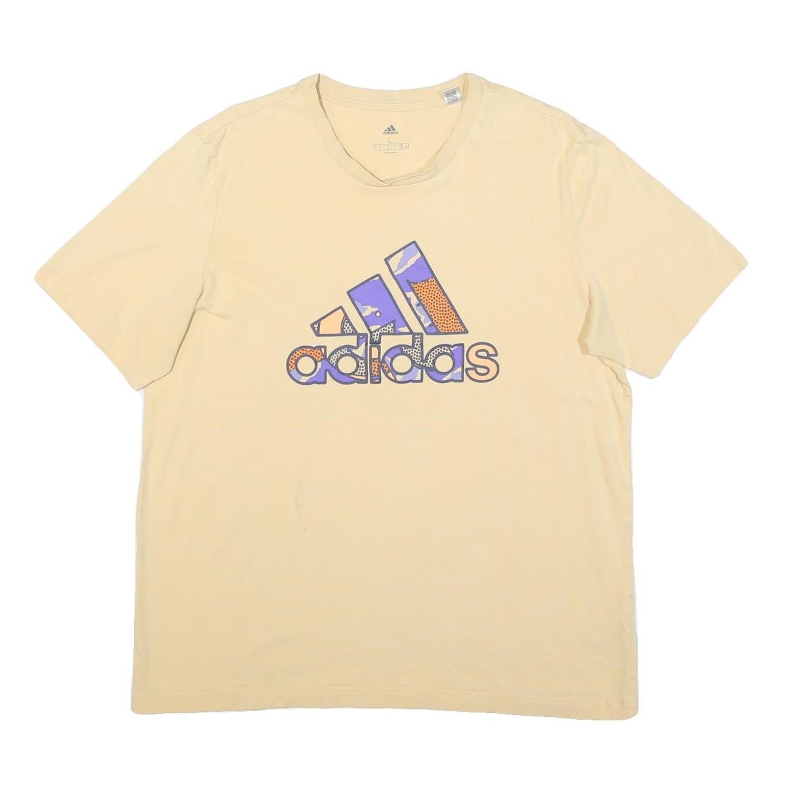 Buy ADIDAS Mens Cream Graphic T-Shirt L Short Sleeve Crew Neck Cotton Blend Refurbished - $22.09 ADIDAS Mens Cream Graphic T-Shirt L Short Sleeve Crew Neck Cotton Blend Refurbished - N/A refurbished available on Cerqular