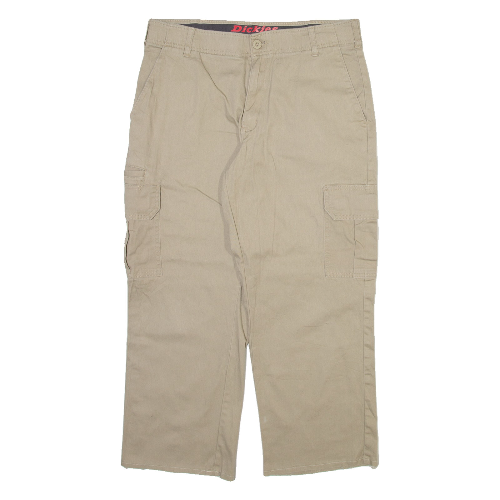 DICKIES Cargo Mens Trousers Beige Regular Straight W34 L25 Refurbished - N/A refurbished available on Cerqular