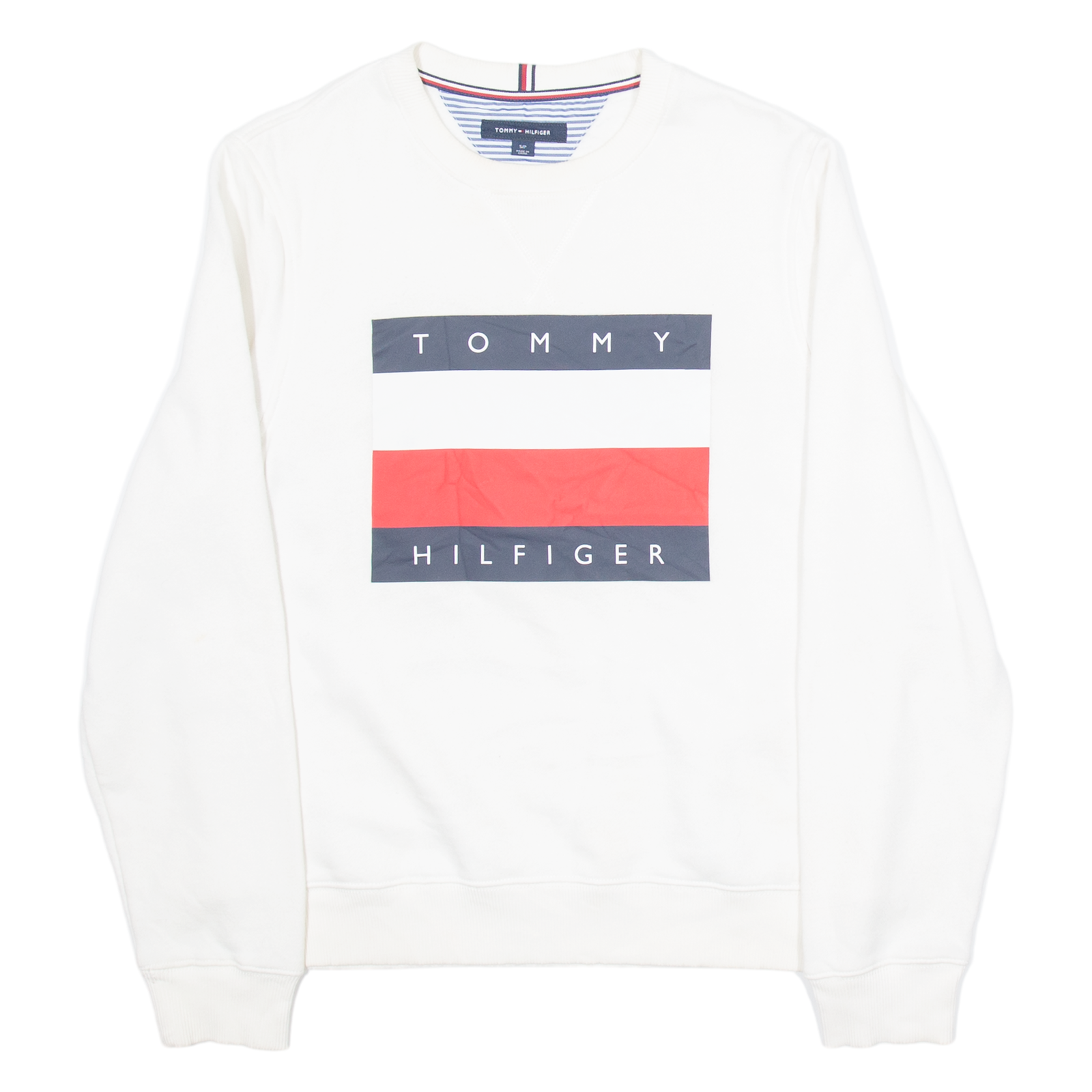 TOMMY HILFIGER Mens Sweatshirt White S Refurbished - N/A refurbished available on Cerqular