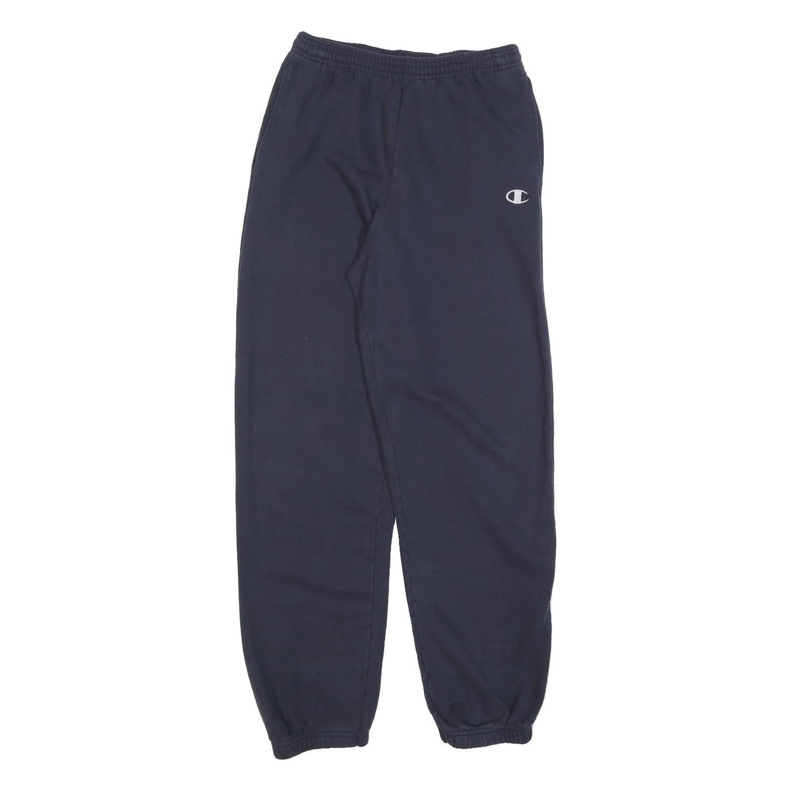 CHAMPION Mens Joggers Navy Blue S W26 L30 Cotton Blend Slim Tapered Logo Refurbished - N/A refurbished available on Cerqular