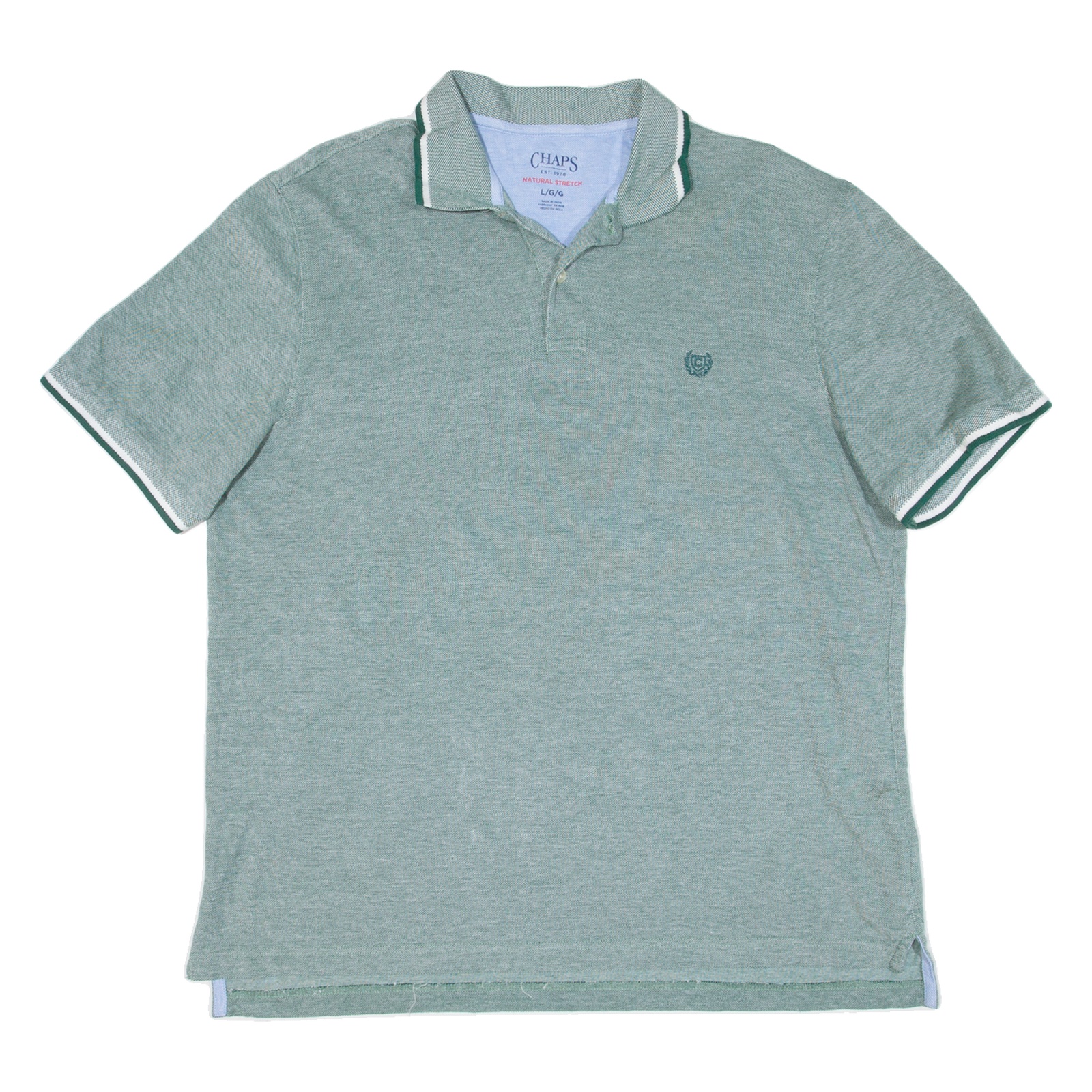 CHAPS Mens Polo Shirt Green L Refurbished - N/A refurbished available on Cerqular