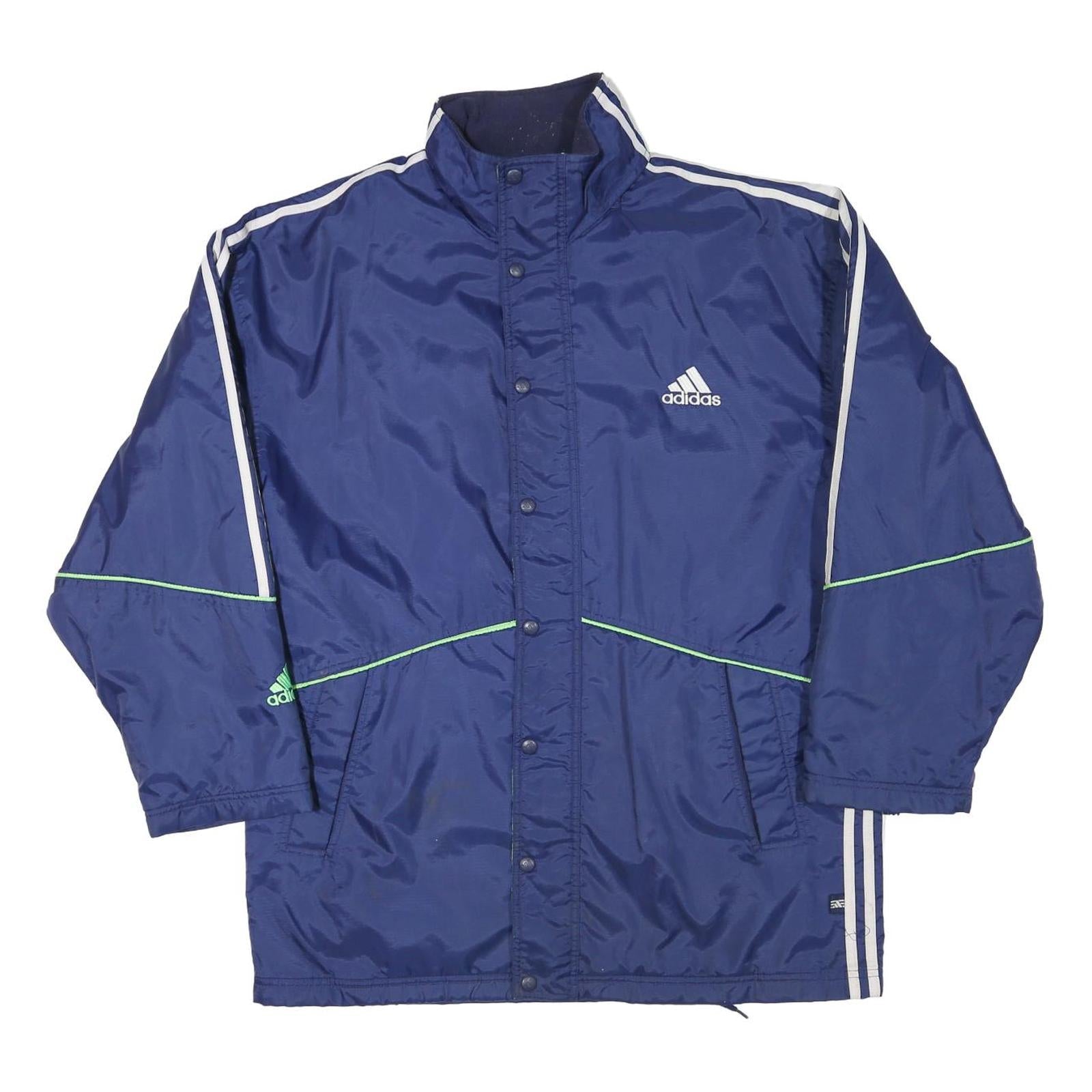 ADIDAS Mens Blue Navy Polyester Blend Jacket L Zip Plain Sportswear Refurbished - N/A refurbished available on Cerqular
