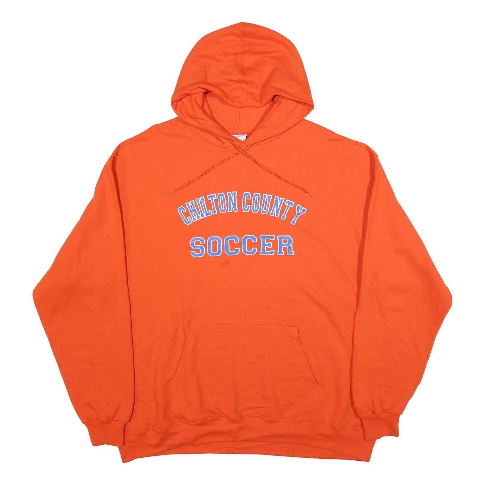 CHAMPION Mens Orange Chilton County Soccer Hoodie 2XL Cotton Blend Casual Refurbished - N/A refurbished available on Cerqular