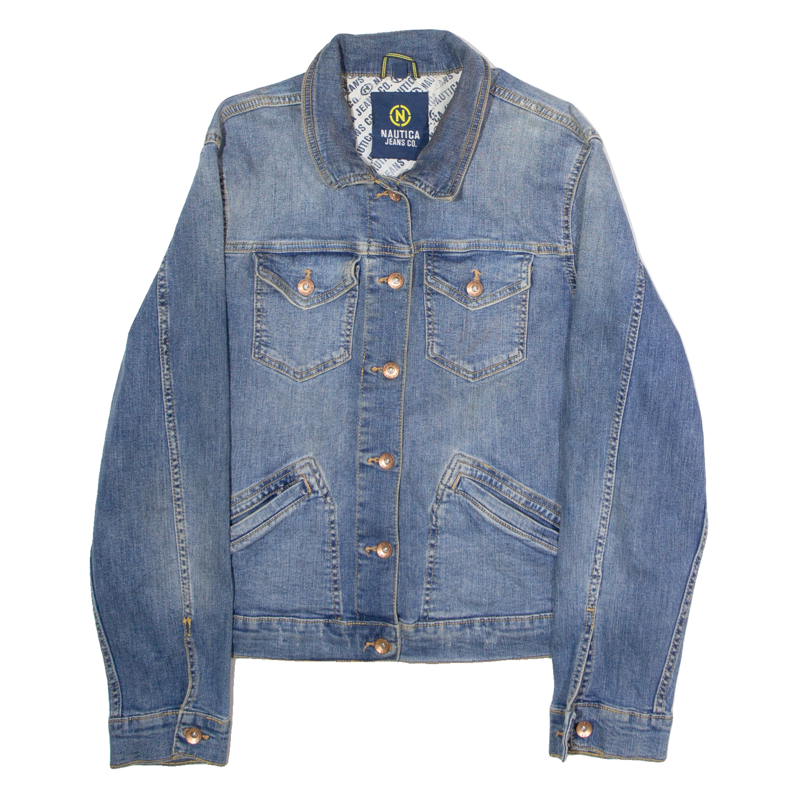 NAUTICA Womens Denim Jacket Blue XL Refurbished - N/A refurbished available on Cerqular