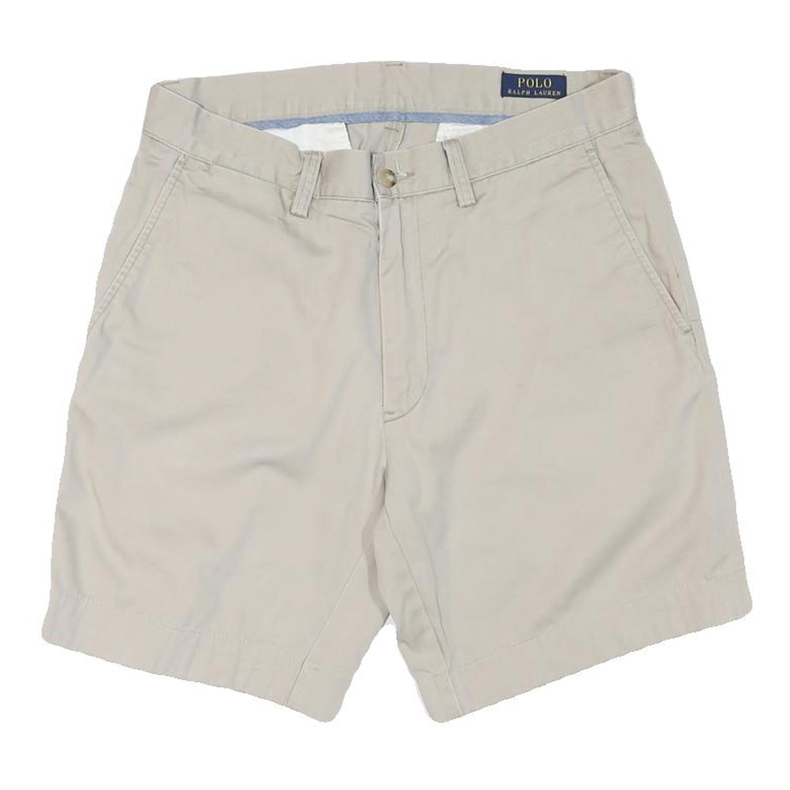 POLO RALPH LAUREN Mens Beige Casual Shorts M W30 Classic Cotton Blend Comfort Refurbished - N/A refurbished available on Cerqular