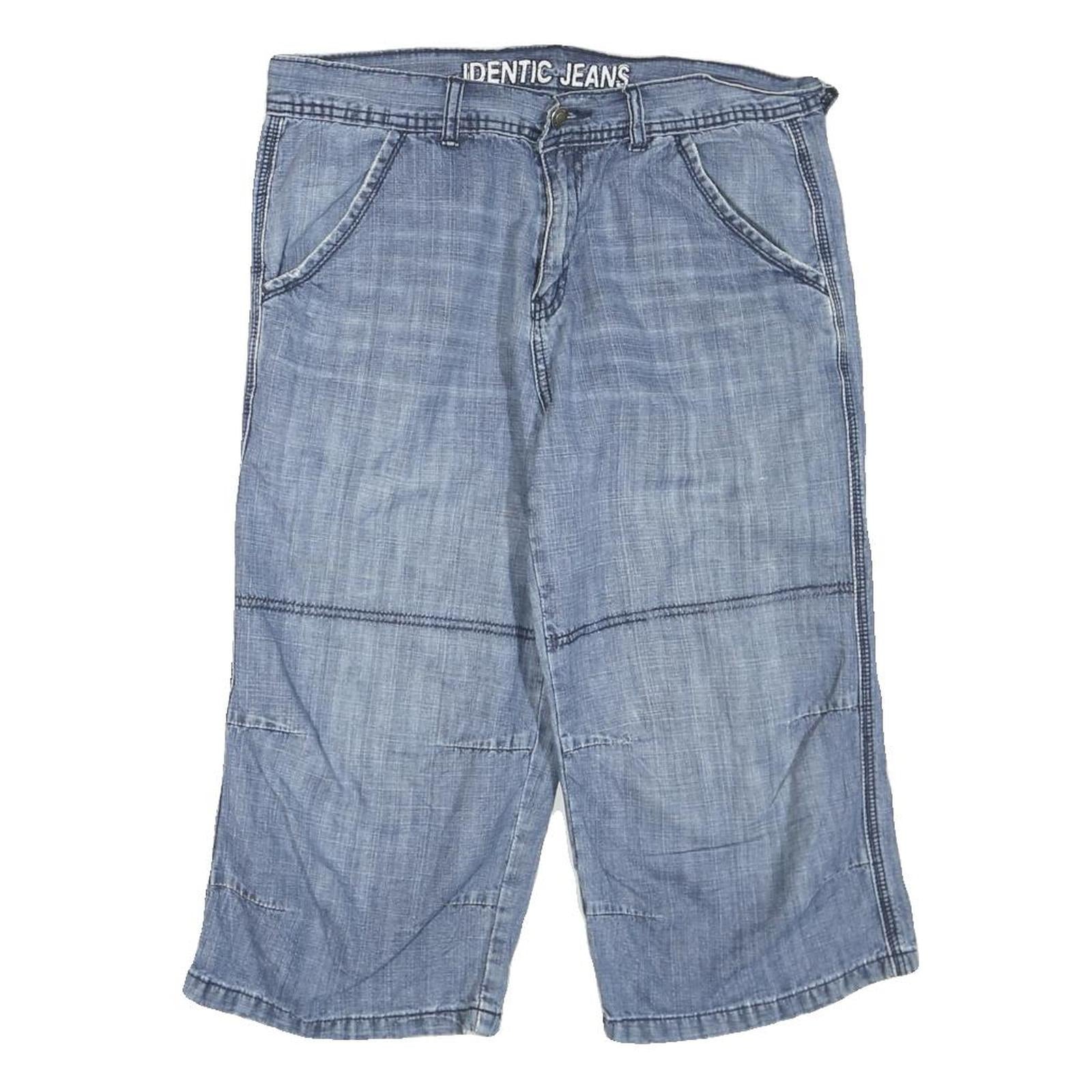 IDENTIC Mens Shorts Blue Casual M W32 Denim Cotton Blend Lightweight Refurbished - N/A refurbished available on Cerqular