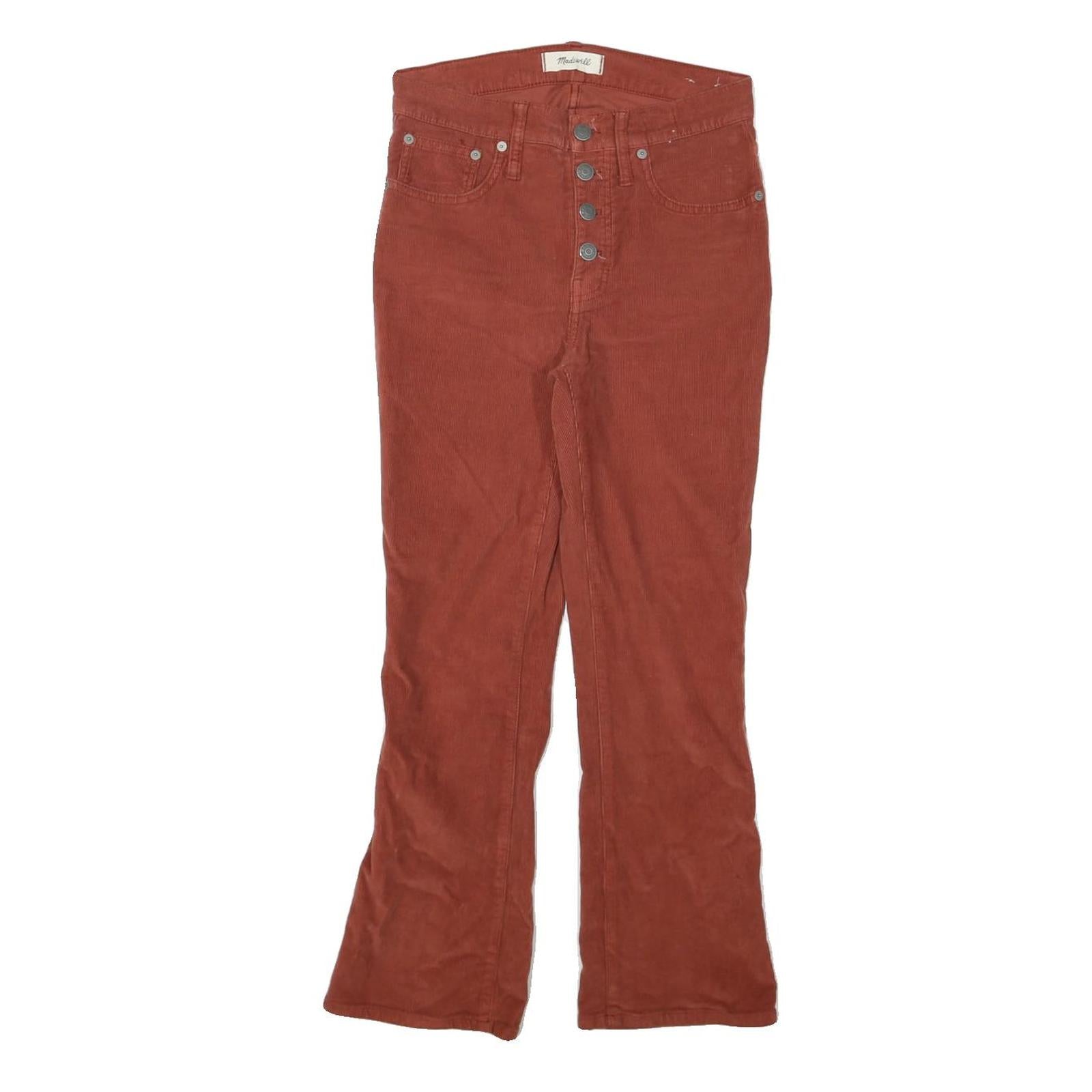 MADEWELL Womens Cotton Blend Rust Button Closure Regular Fit Straight Leg Refurbished - N/A refurbished available on Cerqular