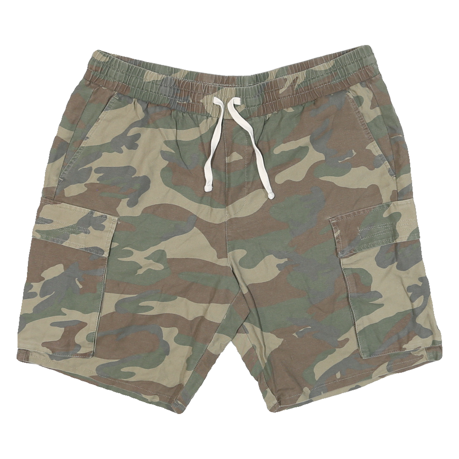 FSBN Mens Cargo Shorts Green & Brown Camouflage 2XL W38 Drawstring Casual Refurbished - N/A refurbished available on Cerqular