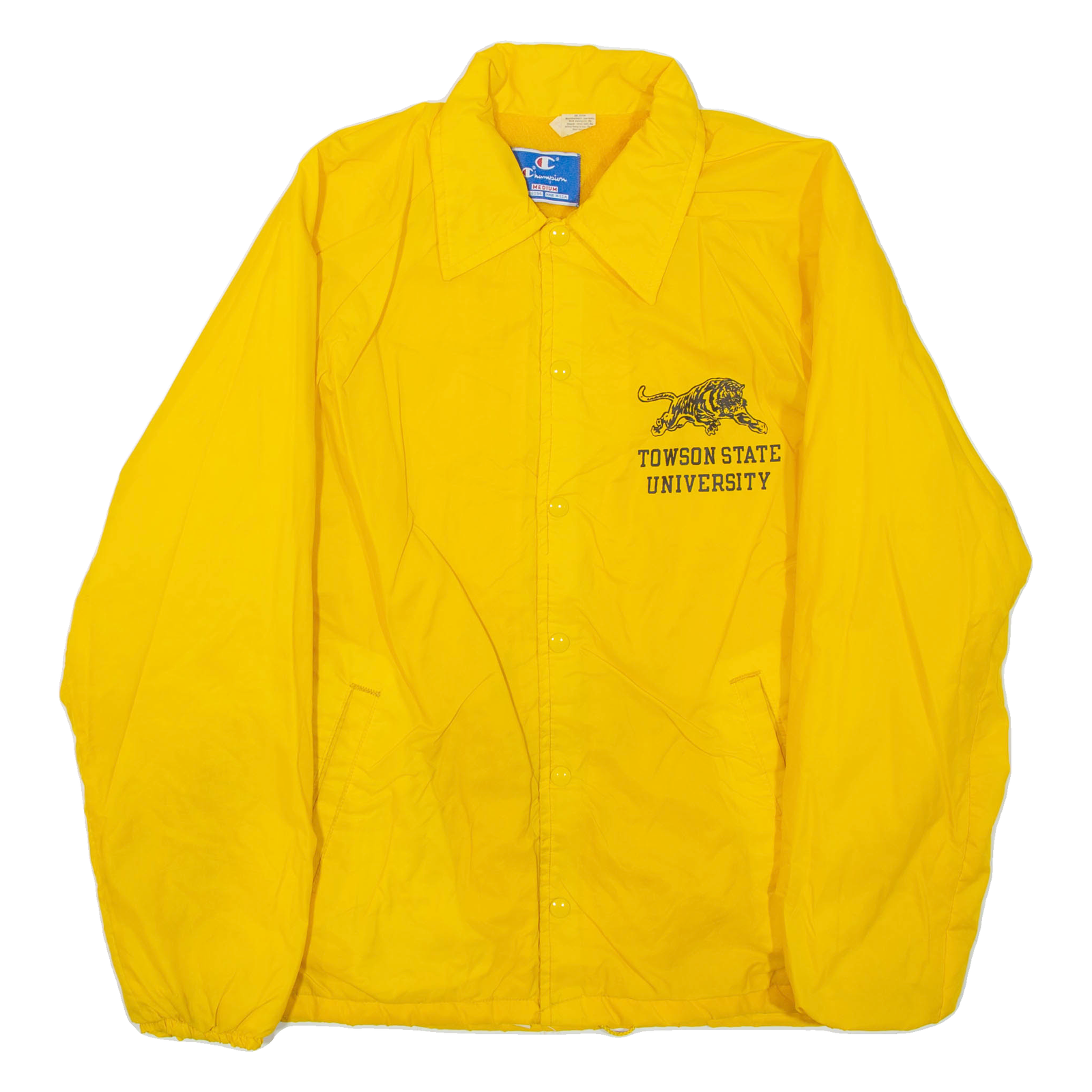 CHAMPION Towson State University Mens Jacket Yellow Nylon USA M Refurbished - N/A refurbished available on Cerqular