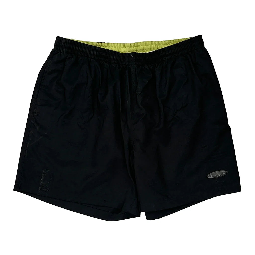 Reverse Weave Champion Sport Shorts - XL Black Polyester Refurbished - Thrifted (note: this is a term often used to describe second- refurbished available on Cerqular