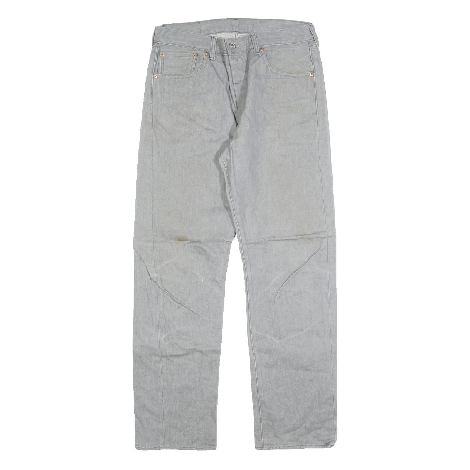 LEVI'S 501 Mens Jeans Regular Straight Denim Light W31 L31 Button Cotton Blend Refurbished - N/A refurbished available on Cerqular