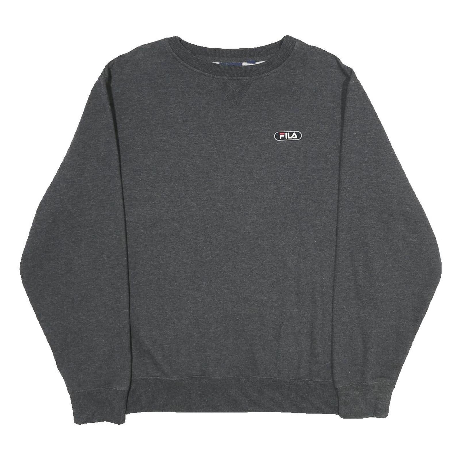FILA Mens Grey Crew Neck XL Cotton Blend Logo Sweatshirt Pullover Classic Style Refurbished - N/A refurbished available on Cerqular