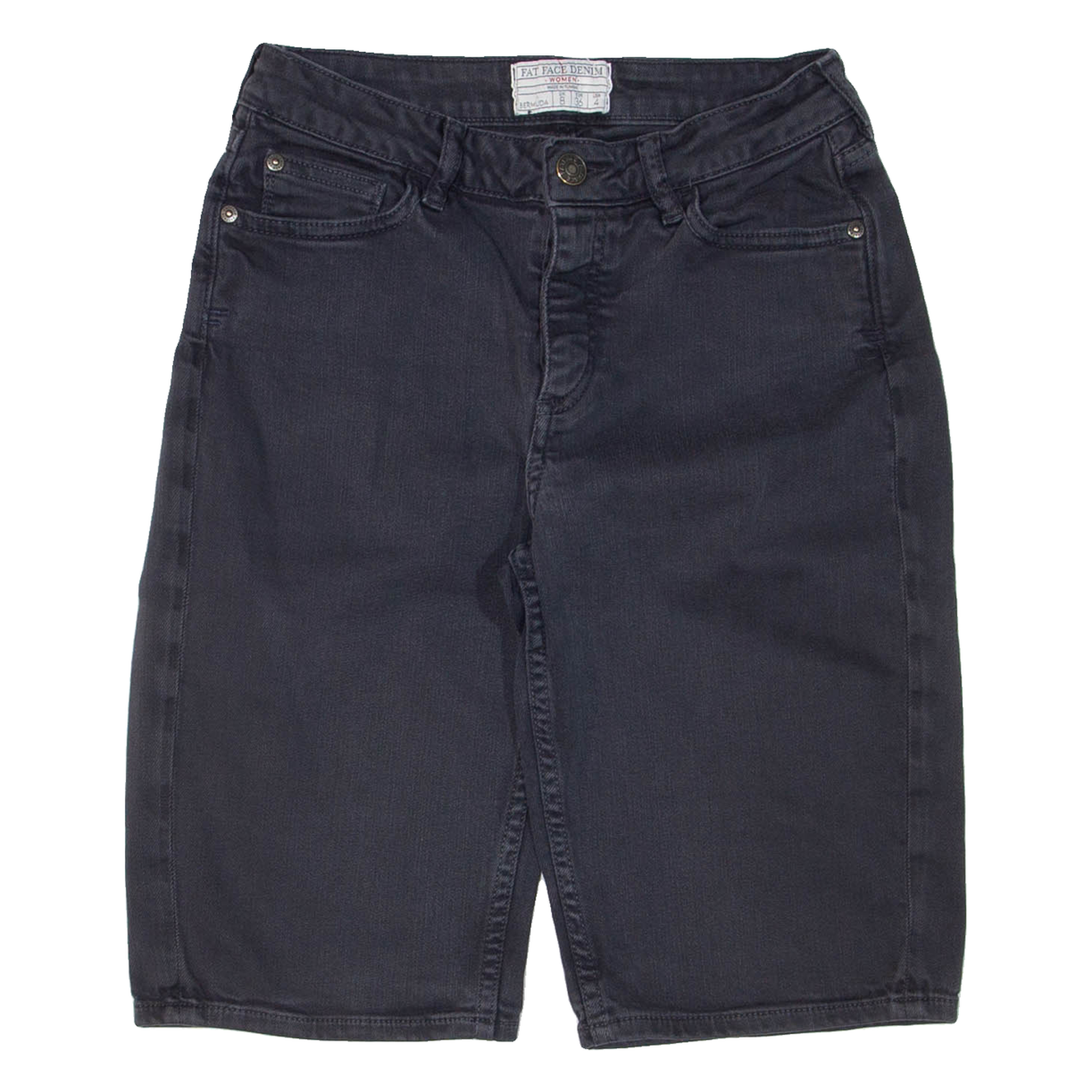 FAT FACE Womens Denim Shorts Grey UK 8 W24 Refurbished - N/A refurbished available on Cerqular