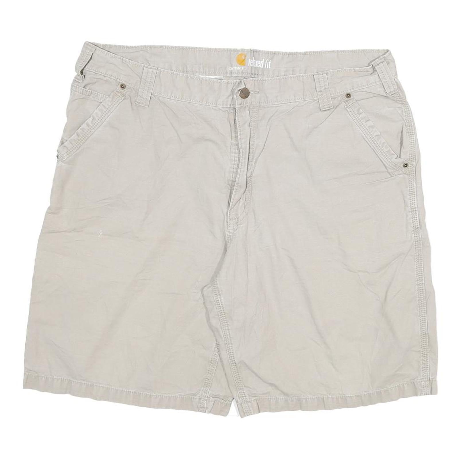CARHARTT Mens Casual Grey Shorts Relaxed Fit 3XL W40 Cotton Blend Button Closure Refurbished - N/A refurbished available on Cerqular