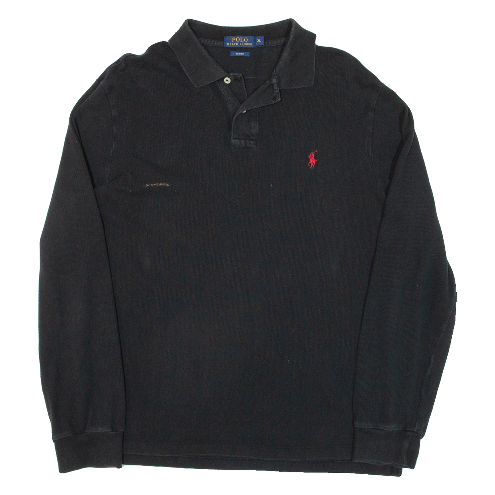 POLO RALPH LAUREN Slim Fit Mens Polo Shirt Black Long Sleeve XL Refurbished - N/A refurbished available on Cerqular