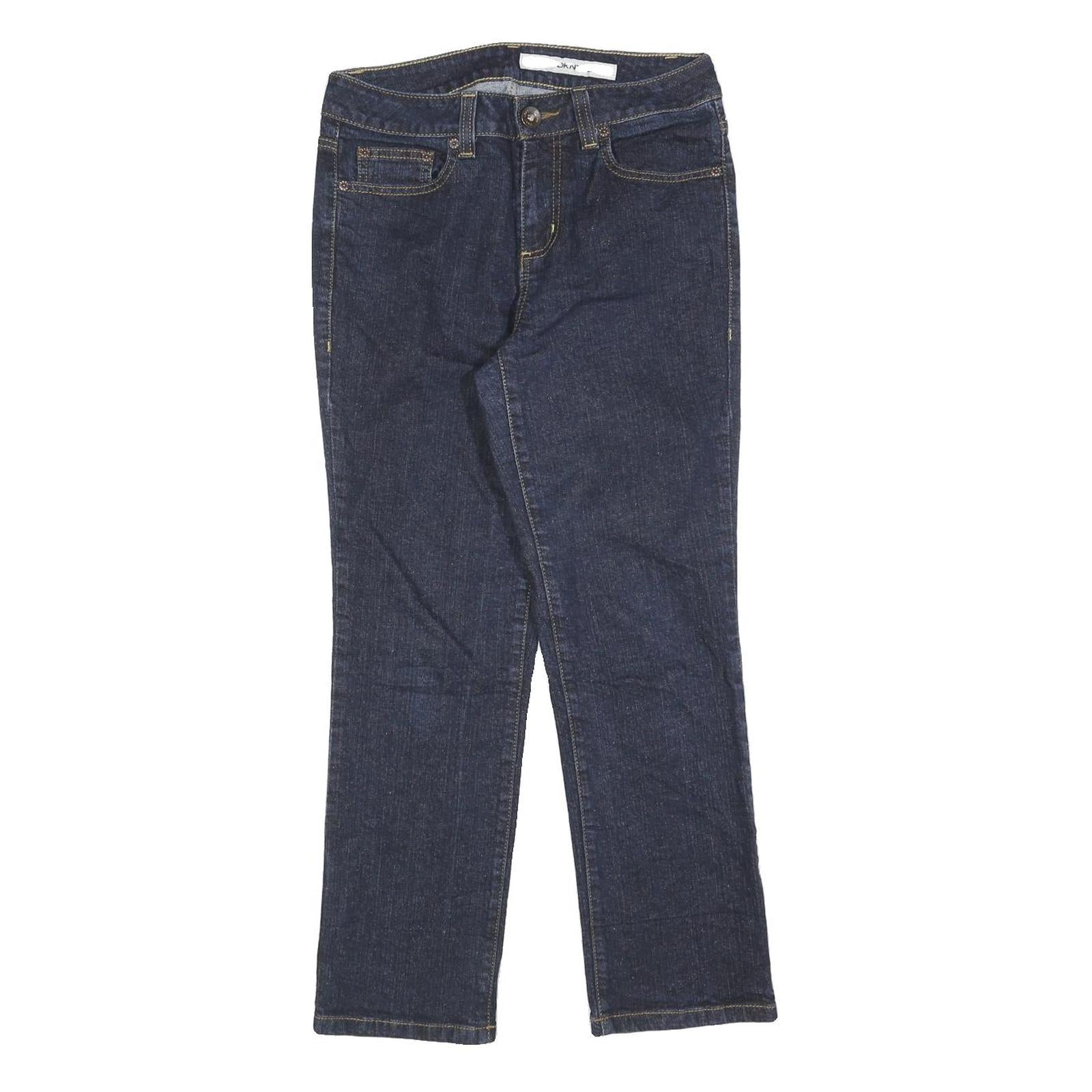 DKNY Womens Blue Regular Straight Denim Light W28 L26 Zip Cotton Blend Jeans Refurbished - N/A refurbished available on Cerqular
