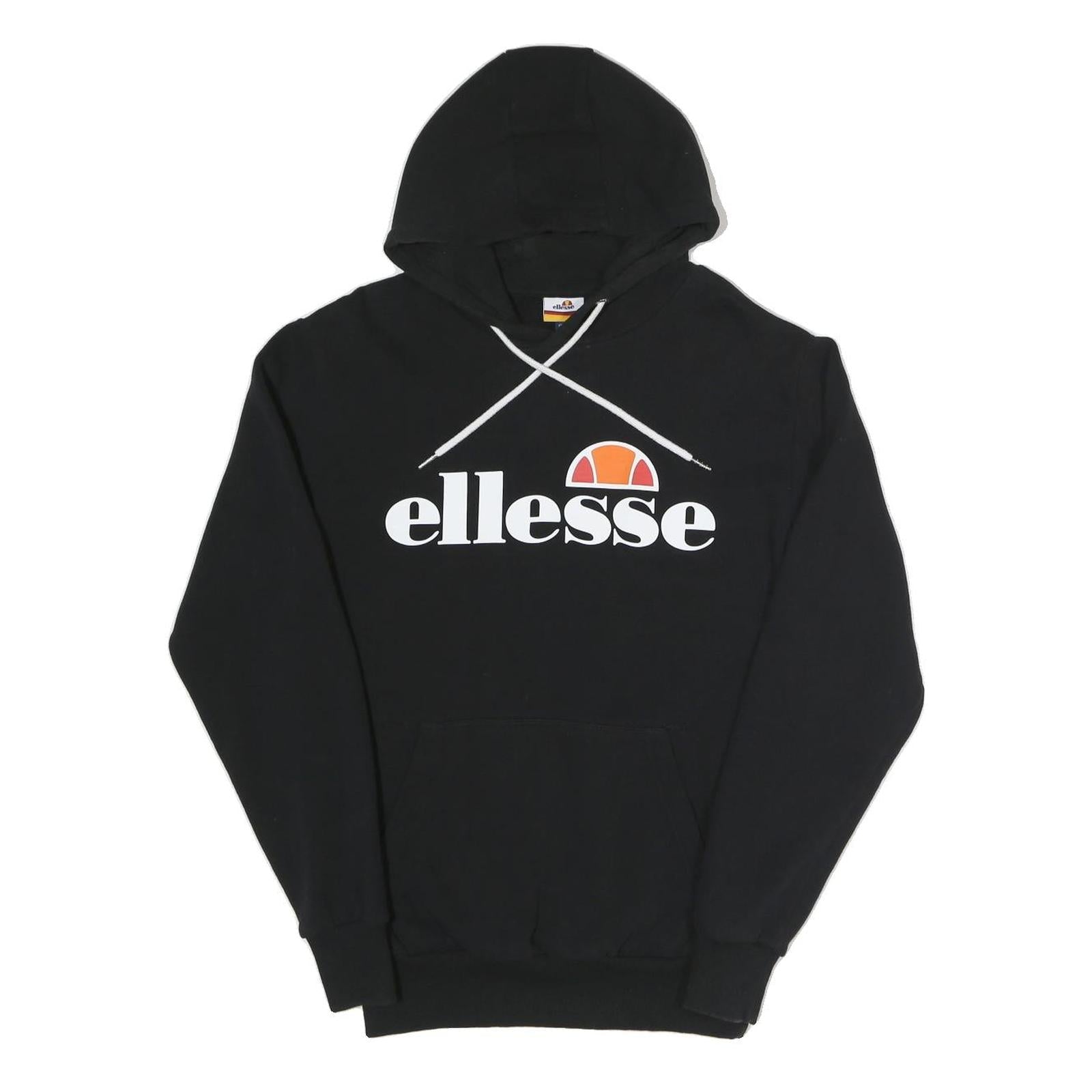 ELLESSE Womens Black Hoodie UK 10 Cotton Blend Pullover Hooded Sweatshirt Refurbished - N/A refurbished available on Cerqular