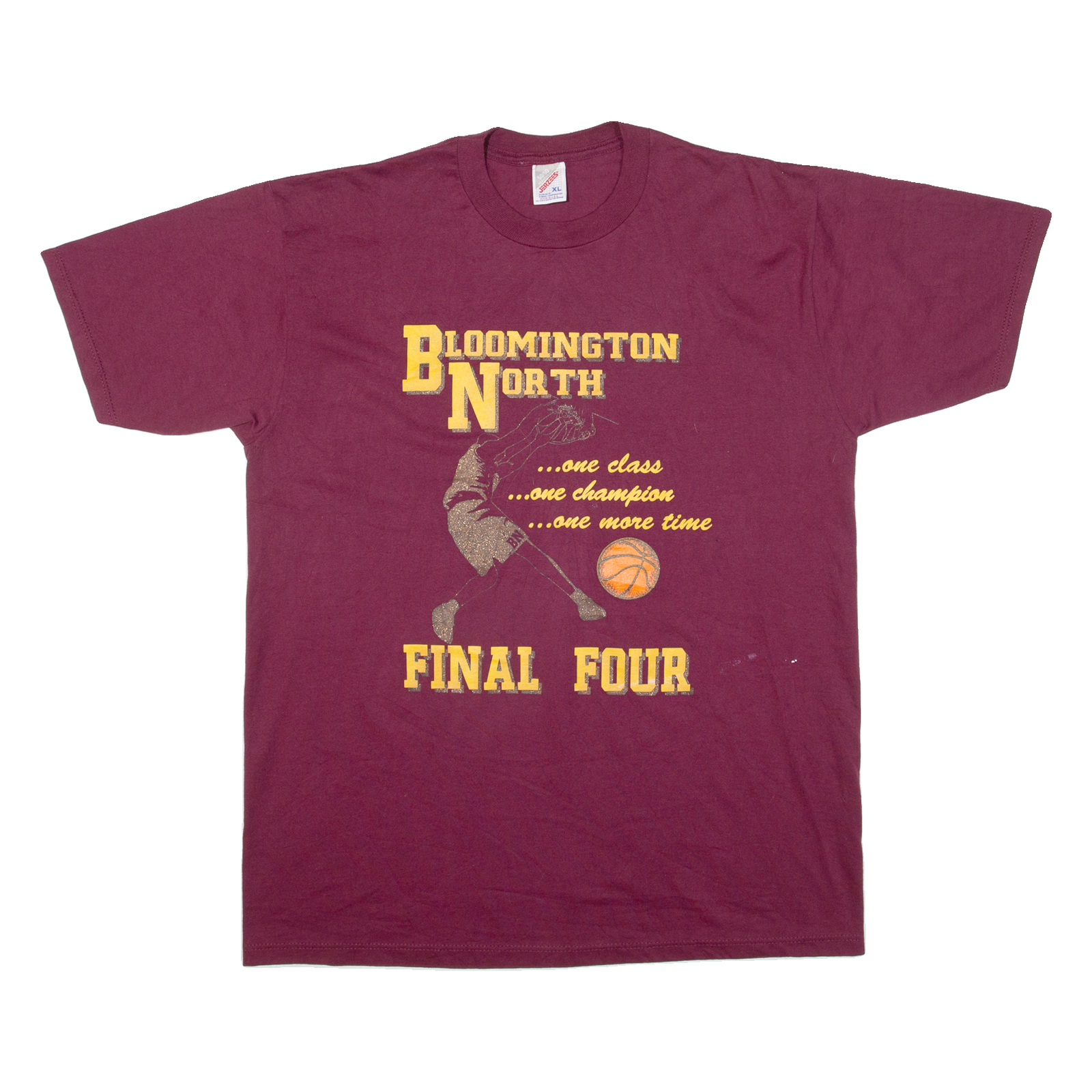 JERZEES Bloomington North Final Four Mens T-Shirt Maroon USA XL Refurbished - N/A refurbished available on Cerqular